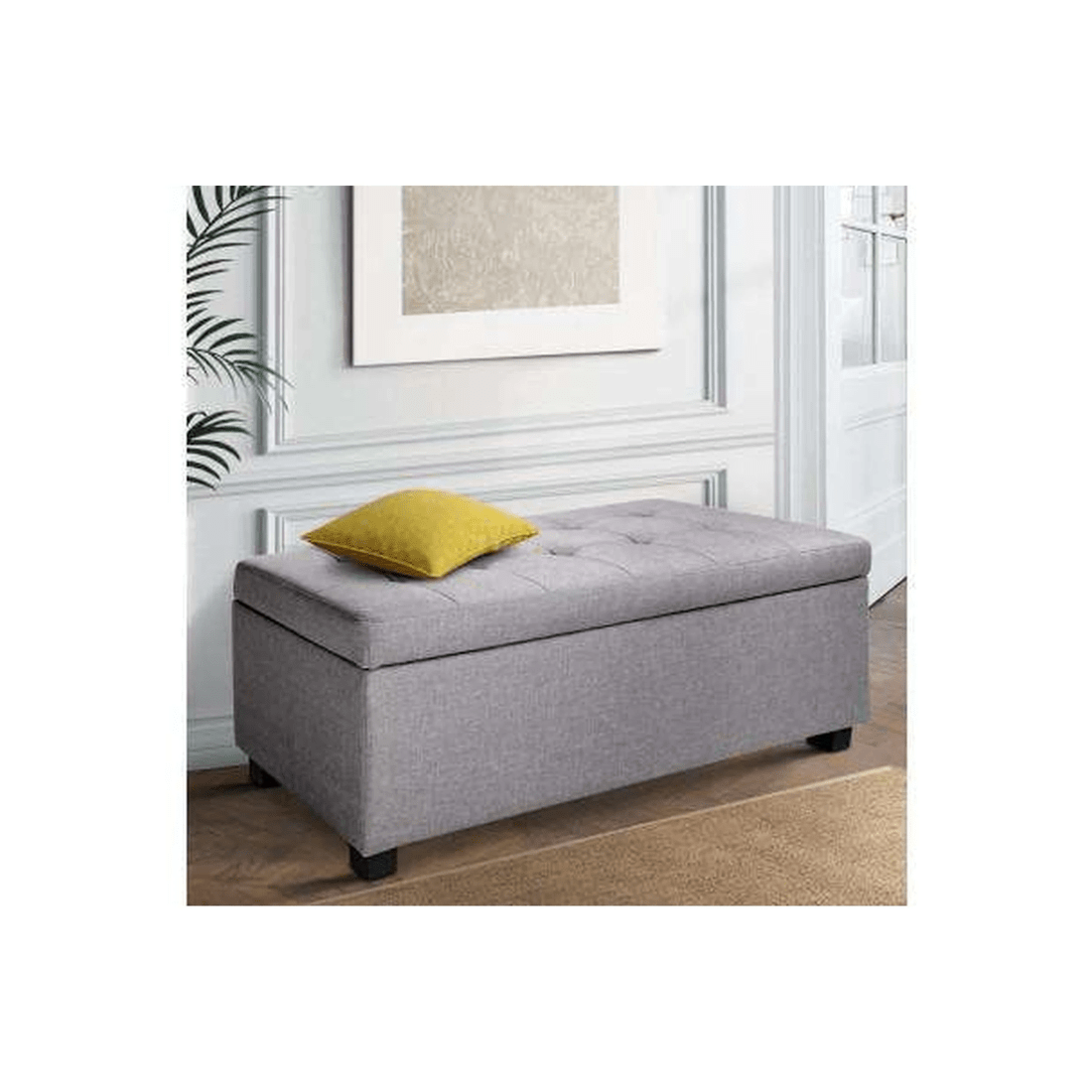 7 Artiss Storage Ottoman Blanket Box 97cm Light - Grey, 7 of 7
