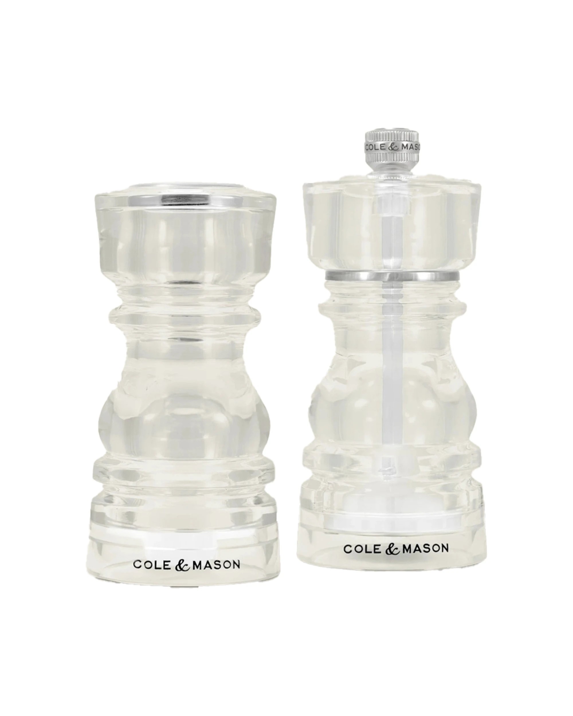 1 Cole Mason London Acrylic Salt Shaker & Pepper Mill Set 13cm - Clear, 1 of 7
