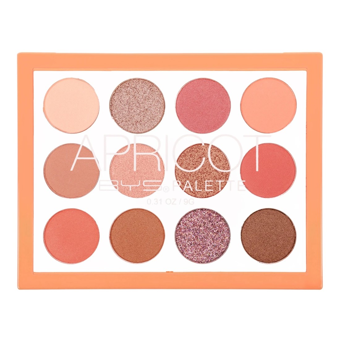 1 BYS 12 Shades Eyeshadow Palette - Apricot, 1 of 3
