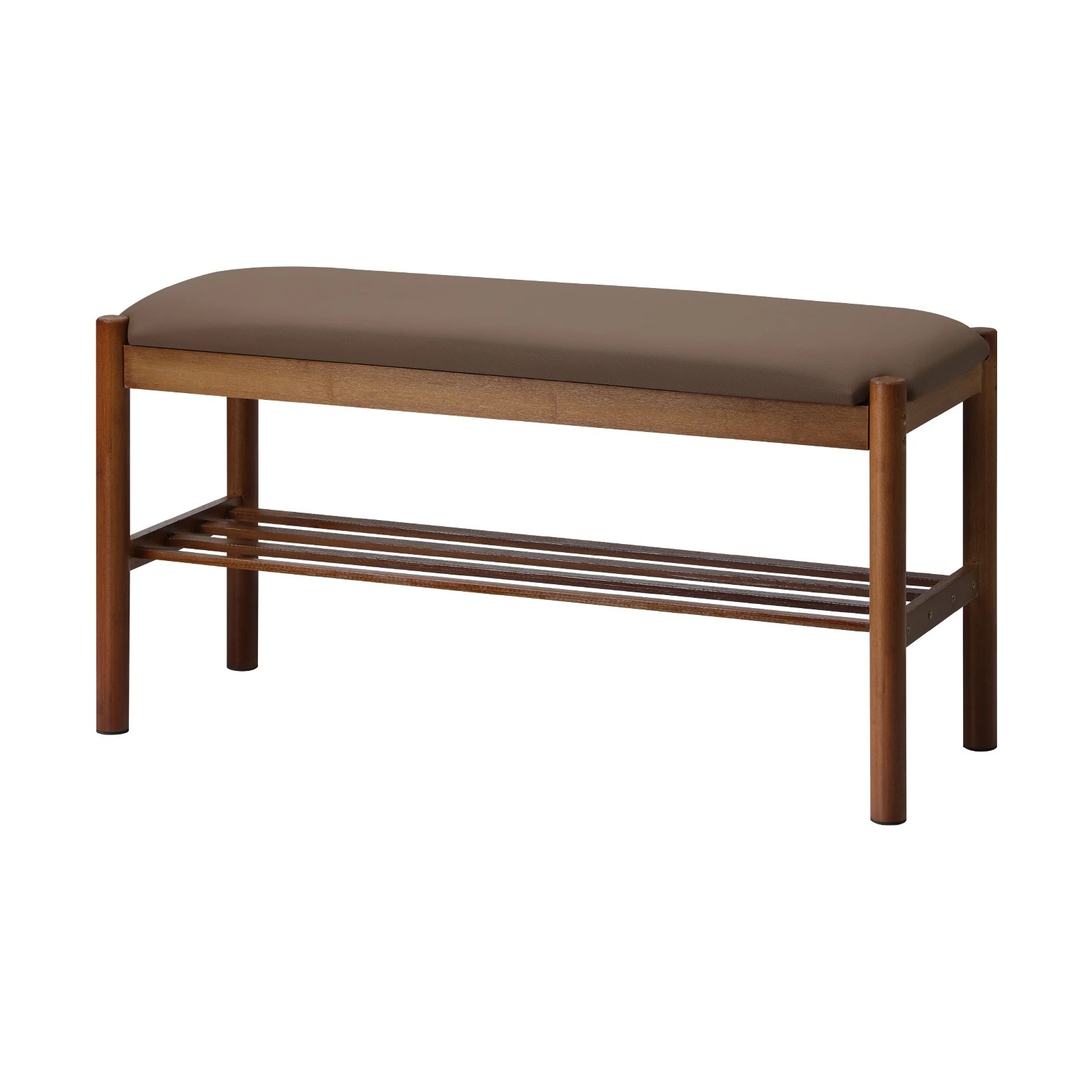 1 Oikiture Shoe Bench Bamboo Shoes Rack Cabinet Shelf Stool 80cm - Brown, 1 of 7