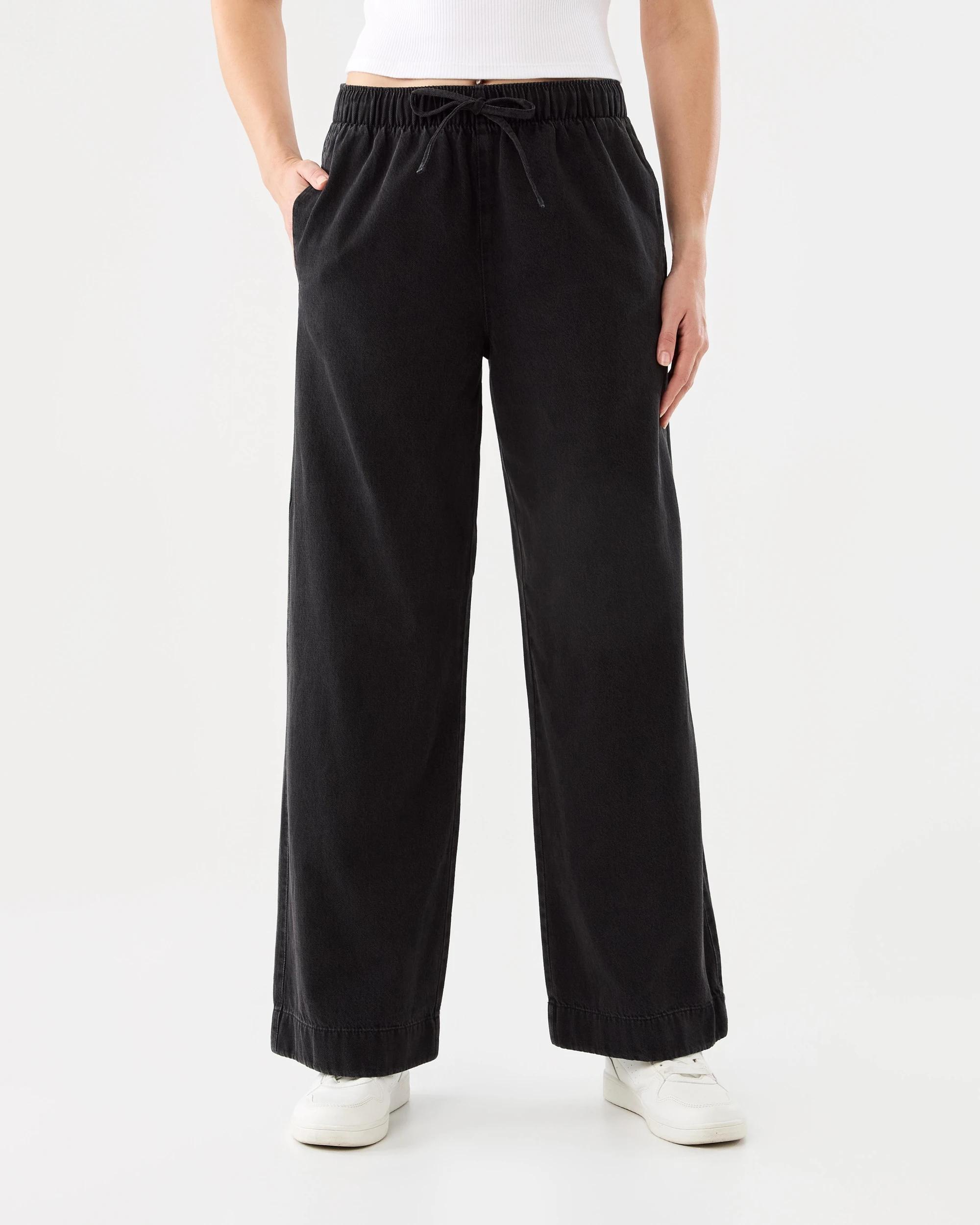 1 Comfort Wide Leg Jeans Blk Denim, 1 of 7