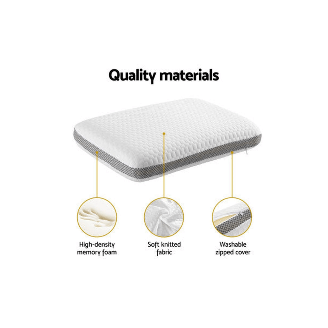 5 Giselle Memory Foam Pillow - White, 5 of 7