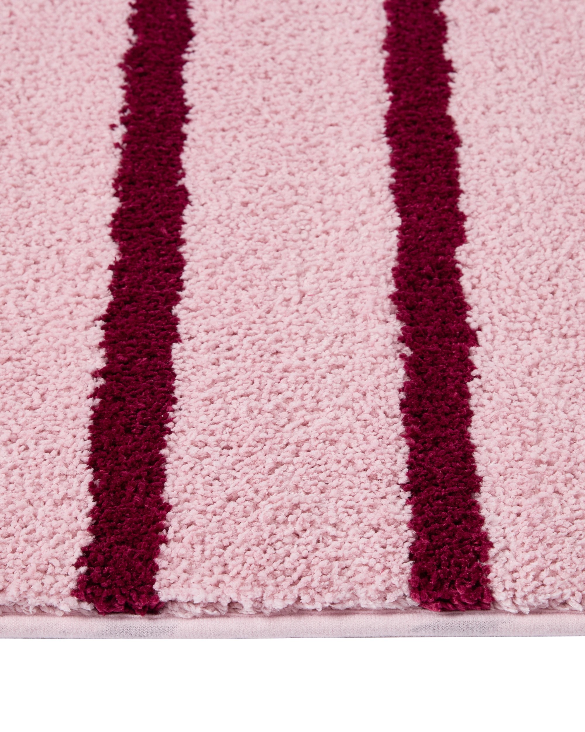 3 Memory Foam Bath Mat - Pink Stripe, 3 of 5
