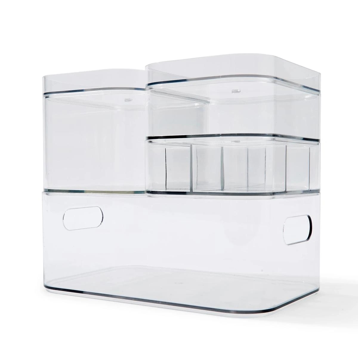 3 Set of 4 Drawer Organisers - Clear, 3 of 7
