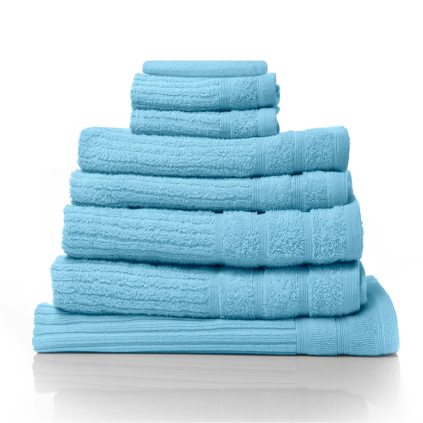 4 Royal Comfort Eden Cotton 600GSM 100% Cotton Luxury Bath Towels Set 8 Piece - Blue, 4 of 4
