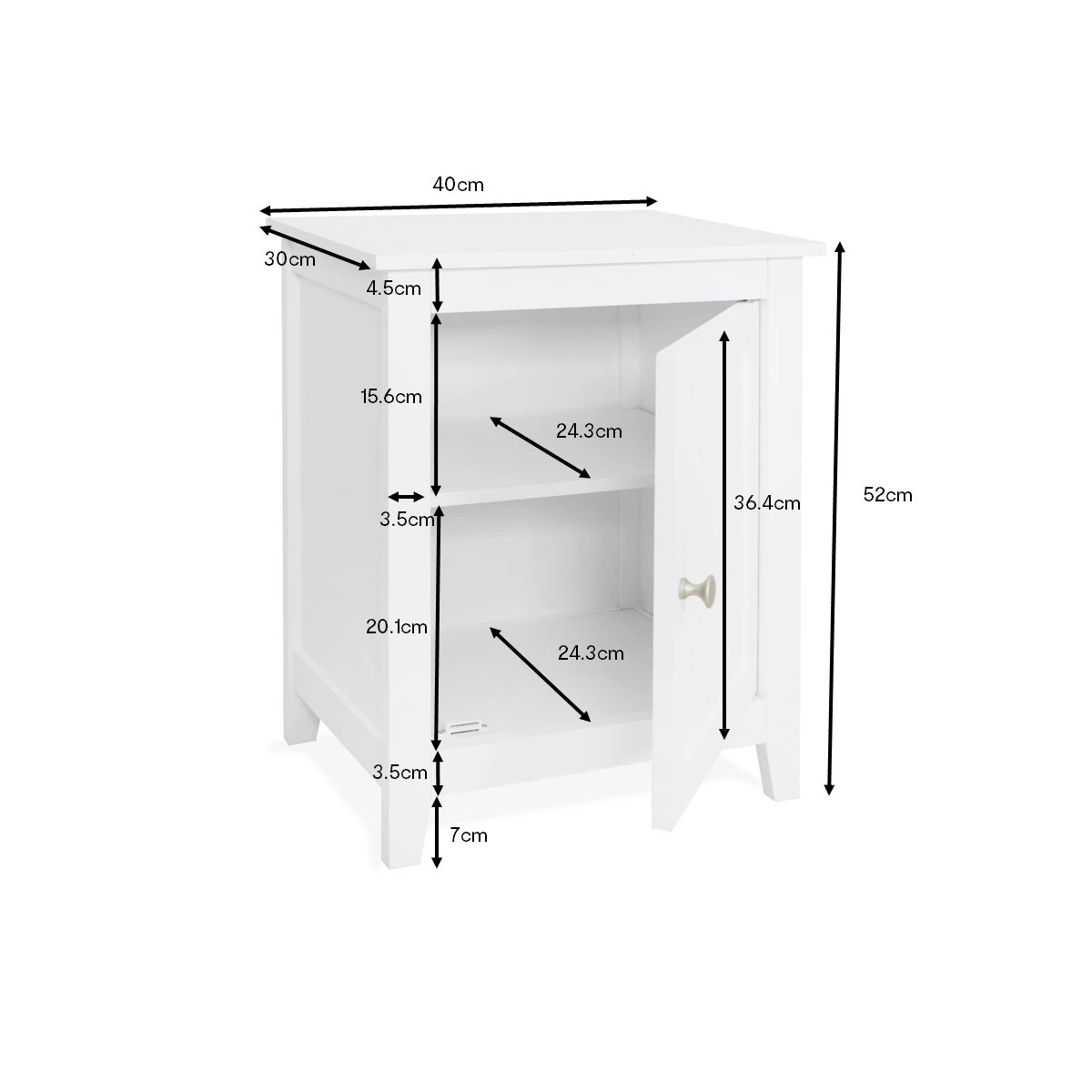 10 Hamptons Bedside Table, 10 of 10