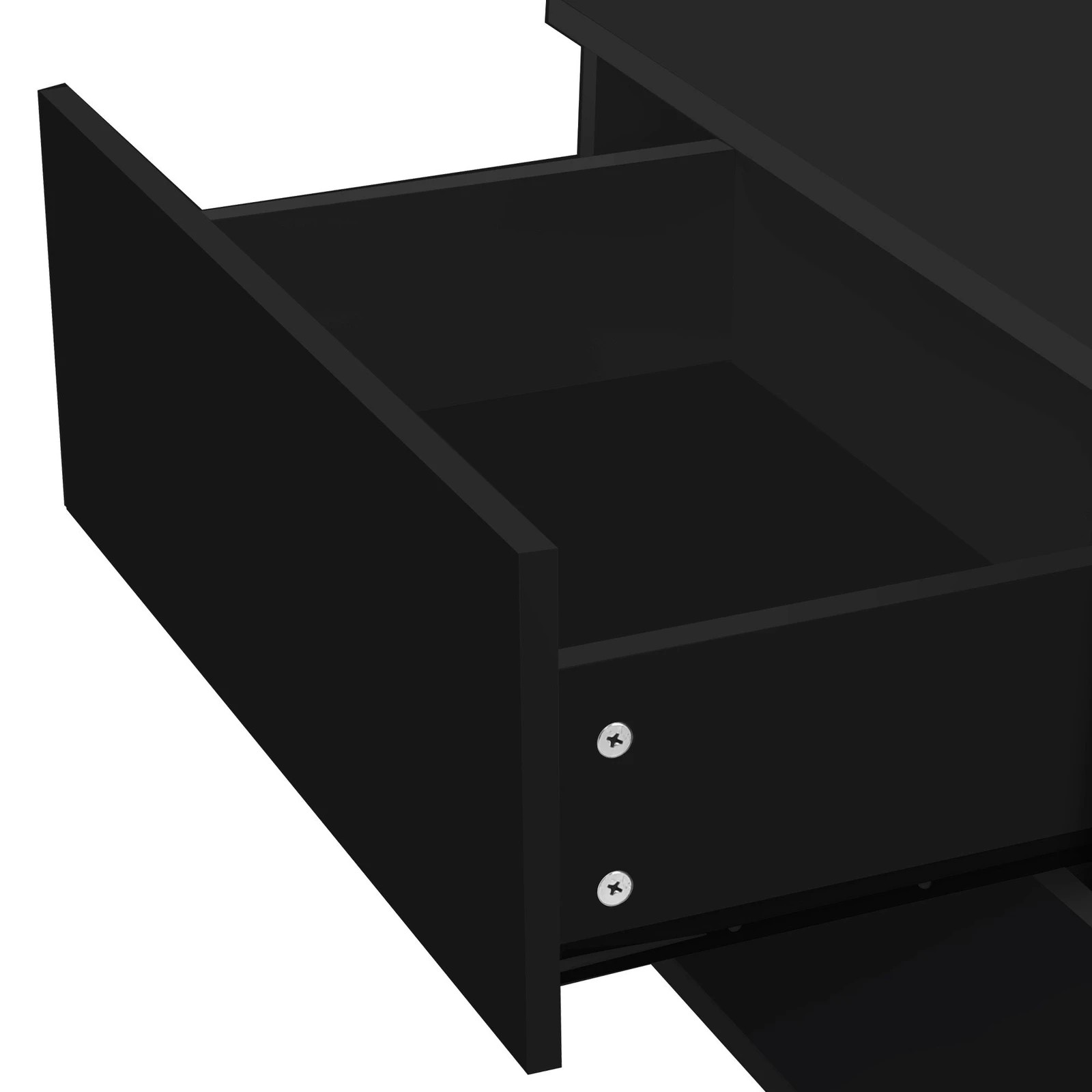 4 Alfordson 2x Bedside Table Nightstand 4 Side High Gloss Black Side End Table - Black, 4 of 7