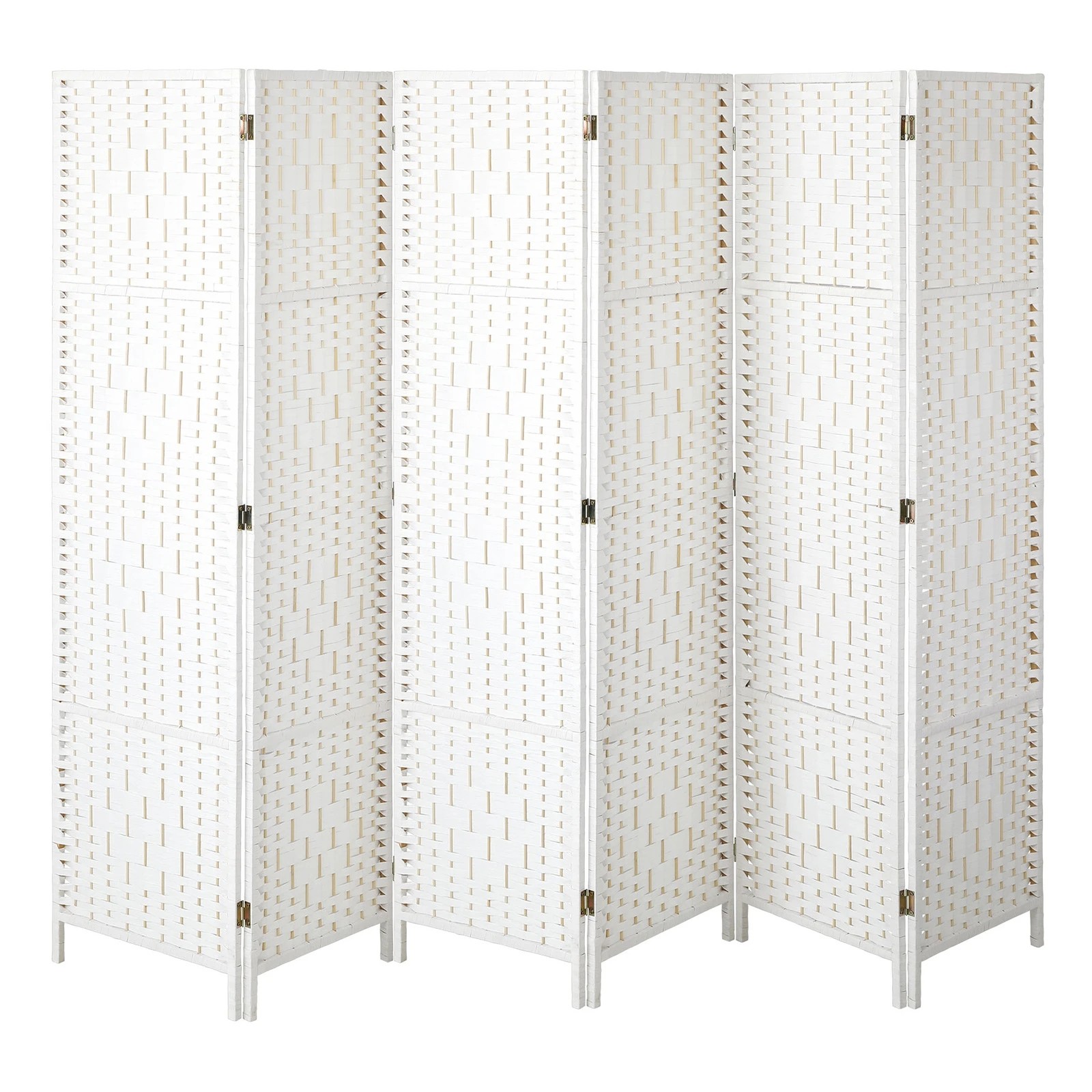 8 Oikiture 6 Panel Room Divider Screen Privacy Dividers - White, 8 of 10