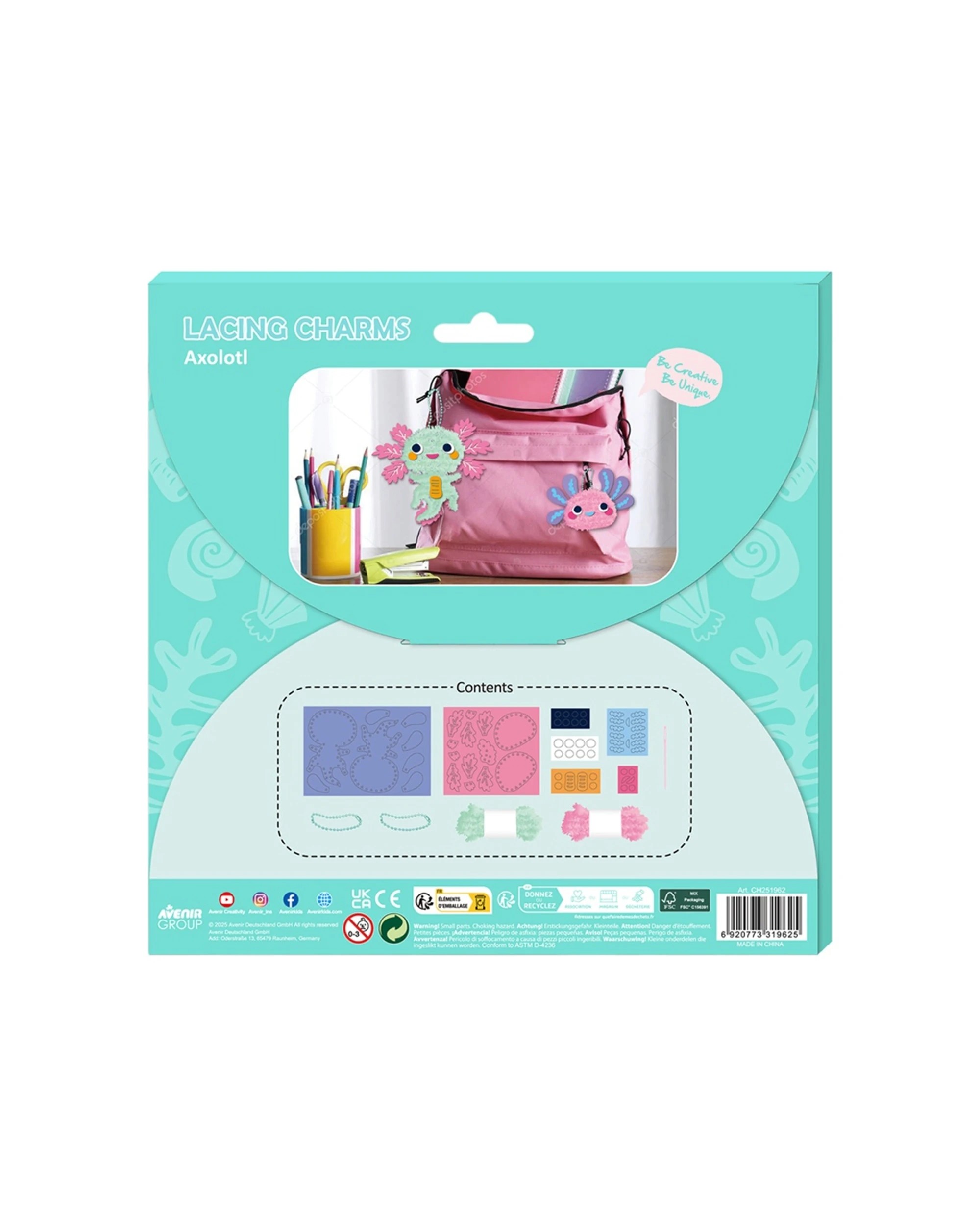 2 Avenir Kids Everyday Craft Lacing Charms Axolotl Diy Kit - Multi, 2 of 2