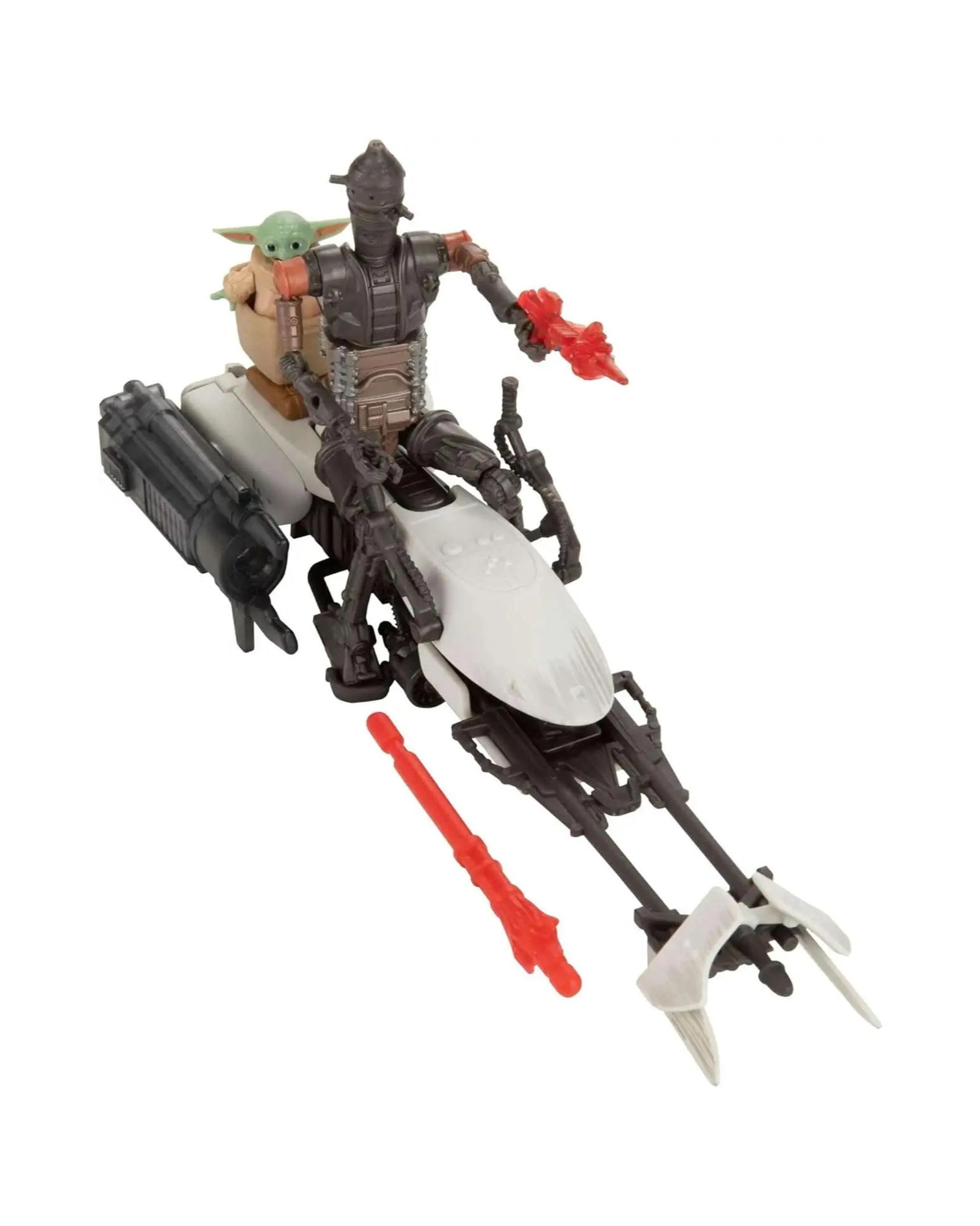 3 Star Wars Epic World of Action Power the Force IG-11 and Grogu Speeder Bike Action Figure Set, 3 of 3