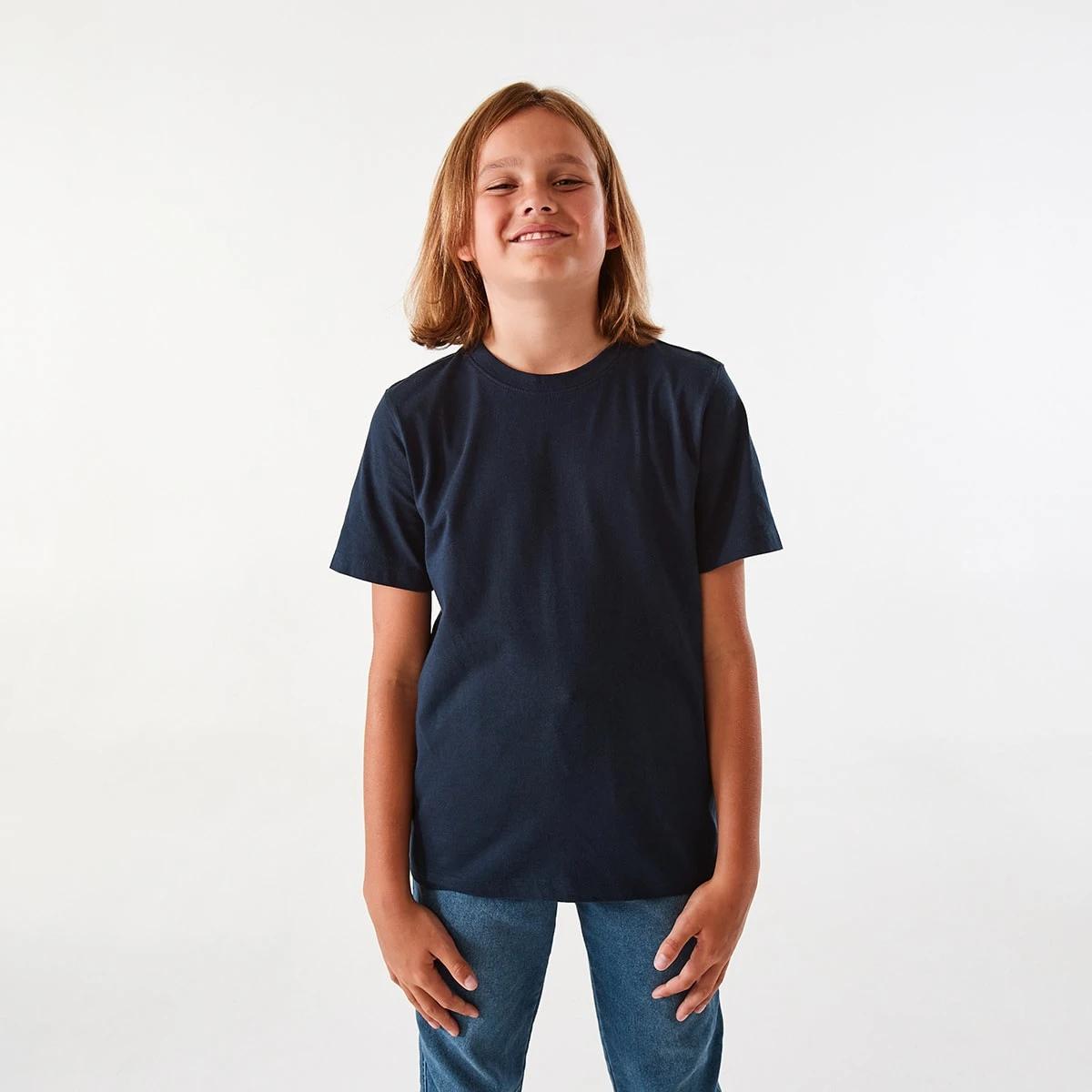 1 Short Sleeve Plain T-shirt Harb Navy, 1 of 8