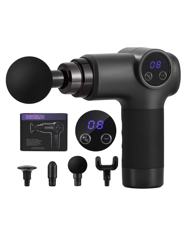 Everfit Massage Gun 8 Speed 4 Heads Vibration Muscle Massager Chargeable - B