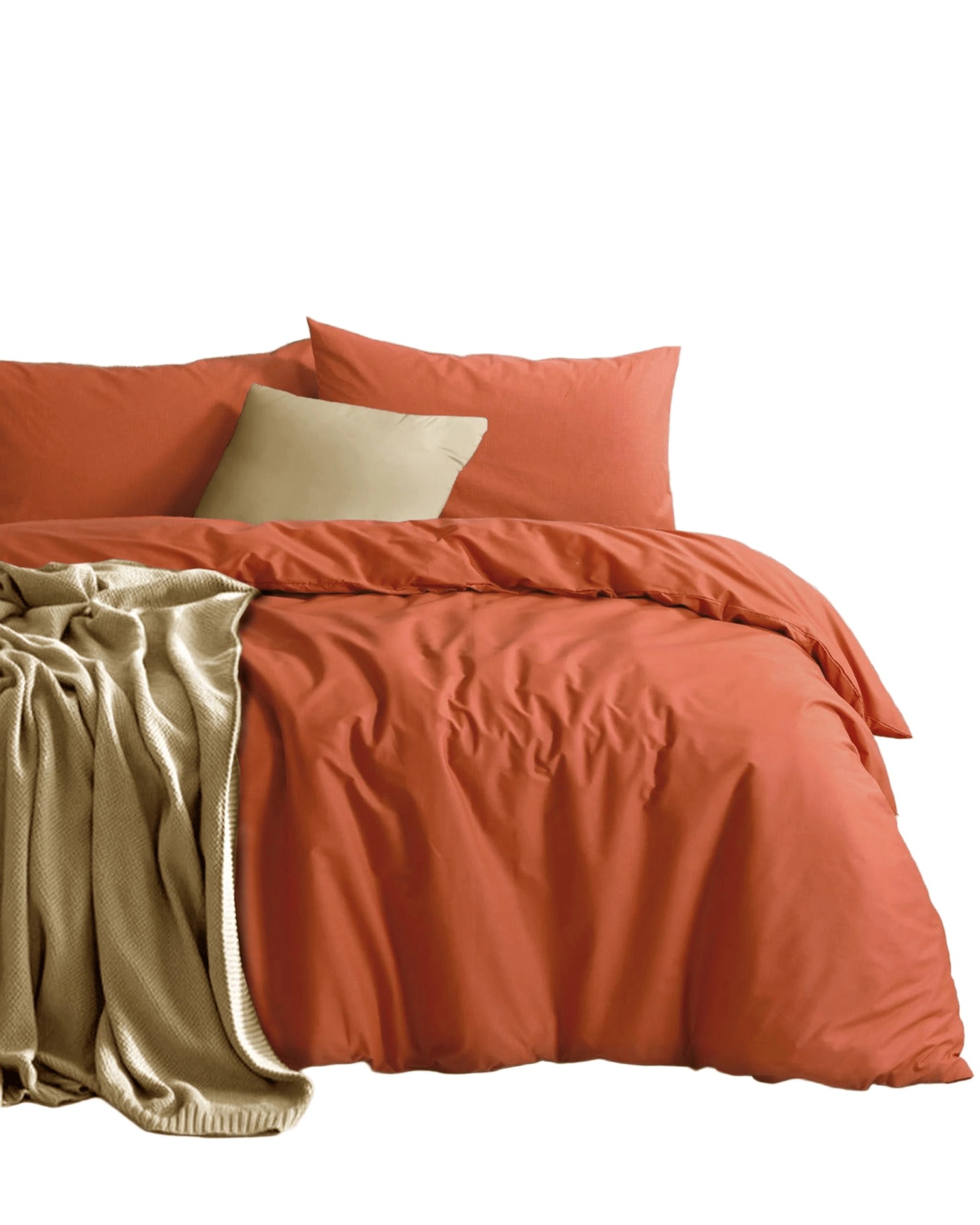 1 Amsons Quilt Cover Set - Double Bed - Orange, 1 of 2