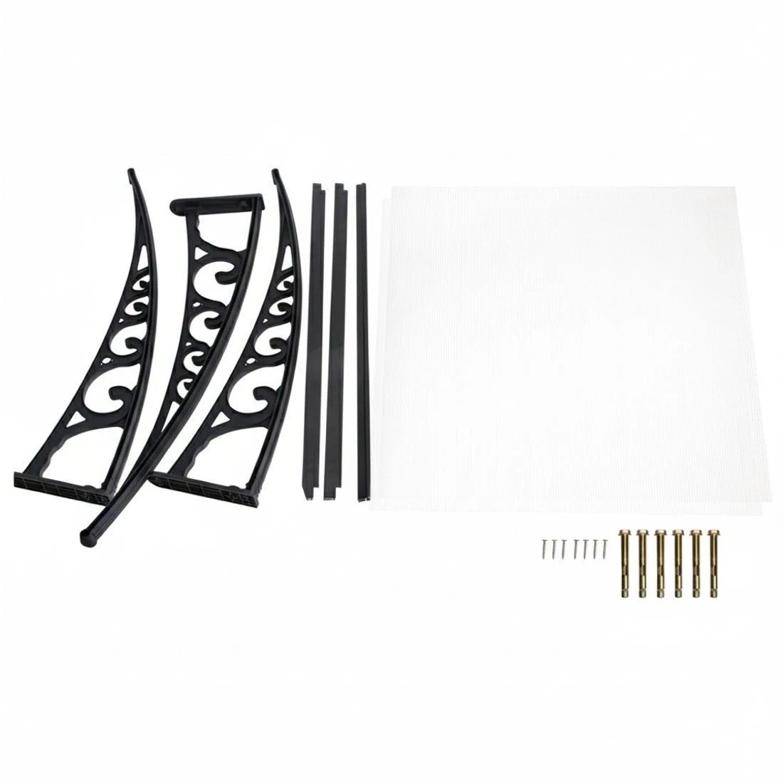 6 Instahut Window Awning Door Canopy 1mx2m Transparent - Clear, 6 of 8