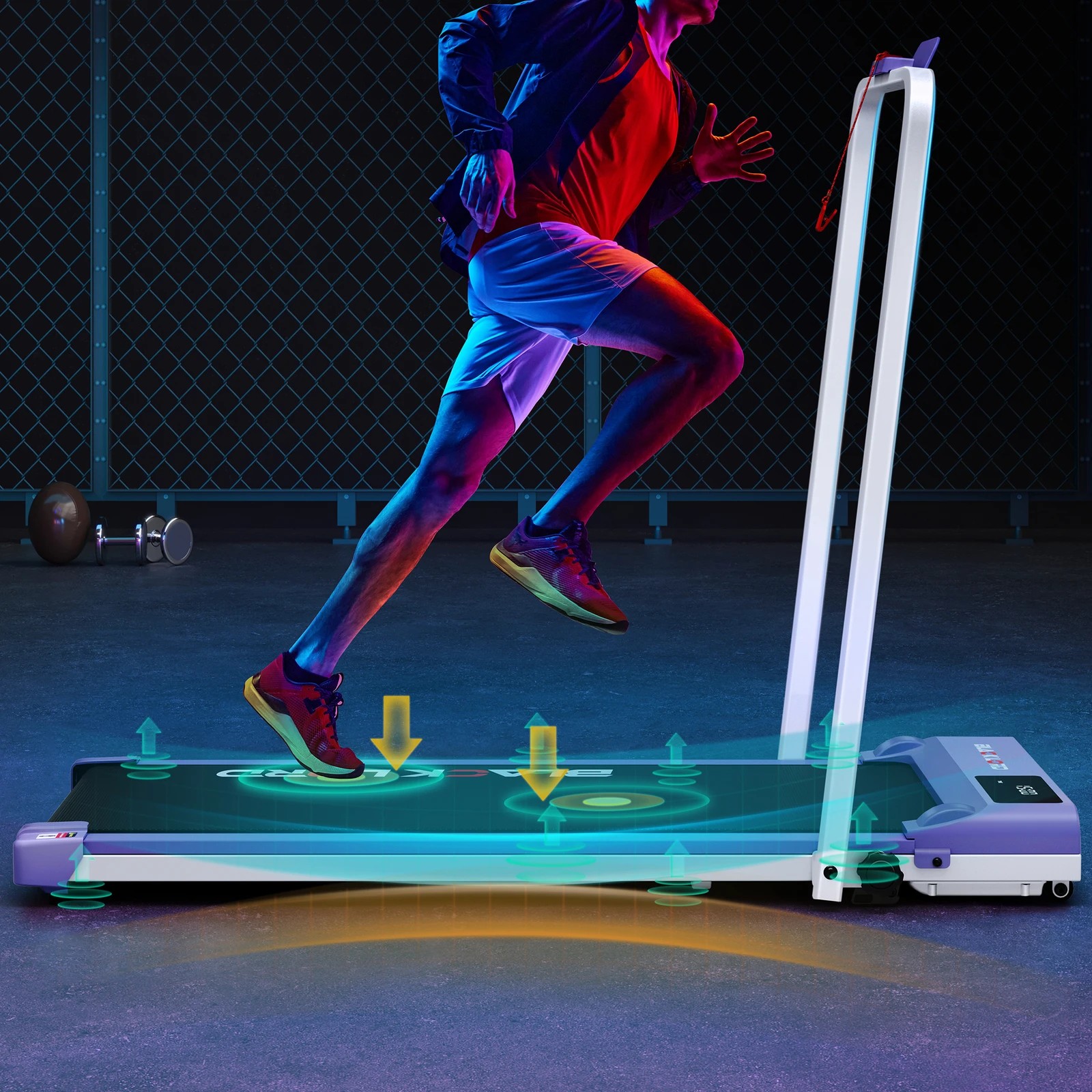 5 Black Lord Treadmill Electric Walking Pad Under Desk Home Gym Fitness Incline - Purple, 5 of 10