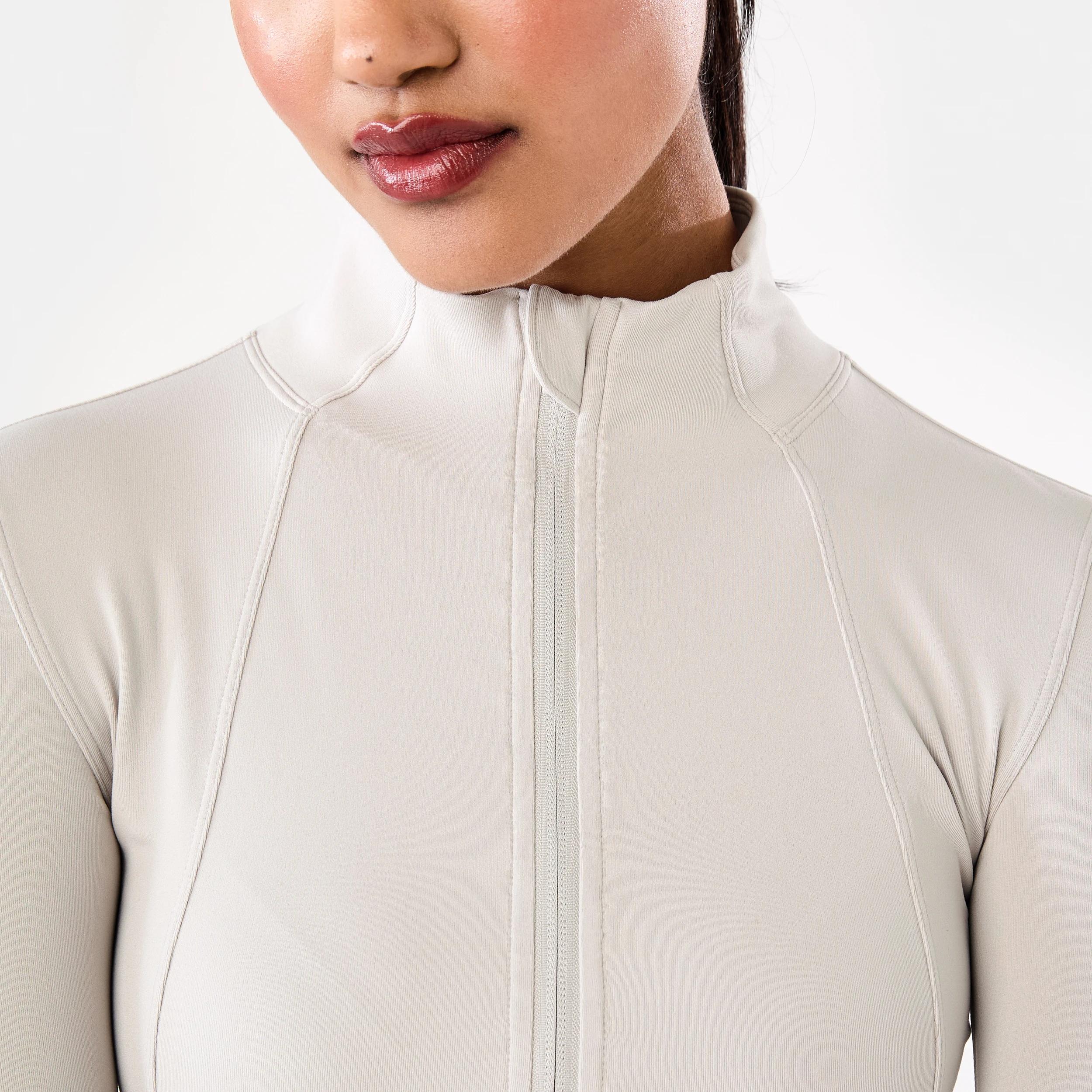 7 Active Womens Long Sleeve Ultrasoft Jacket PEAK GREY, 7 of 8