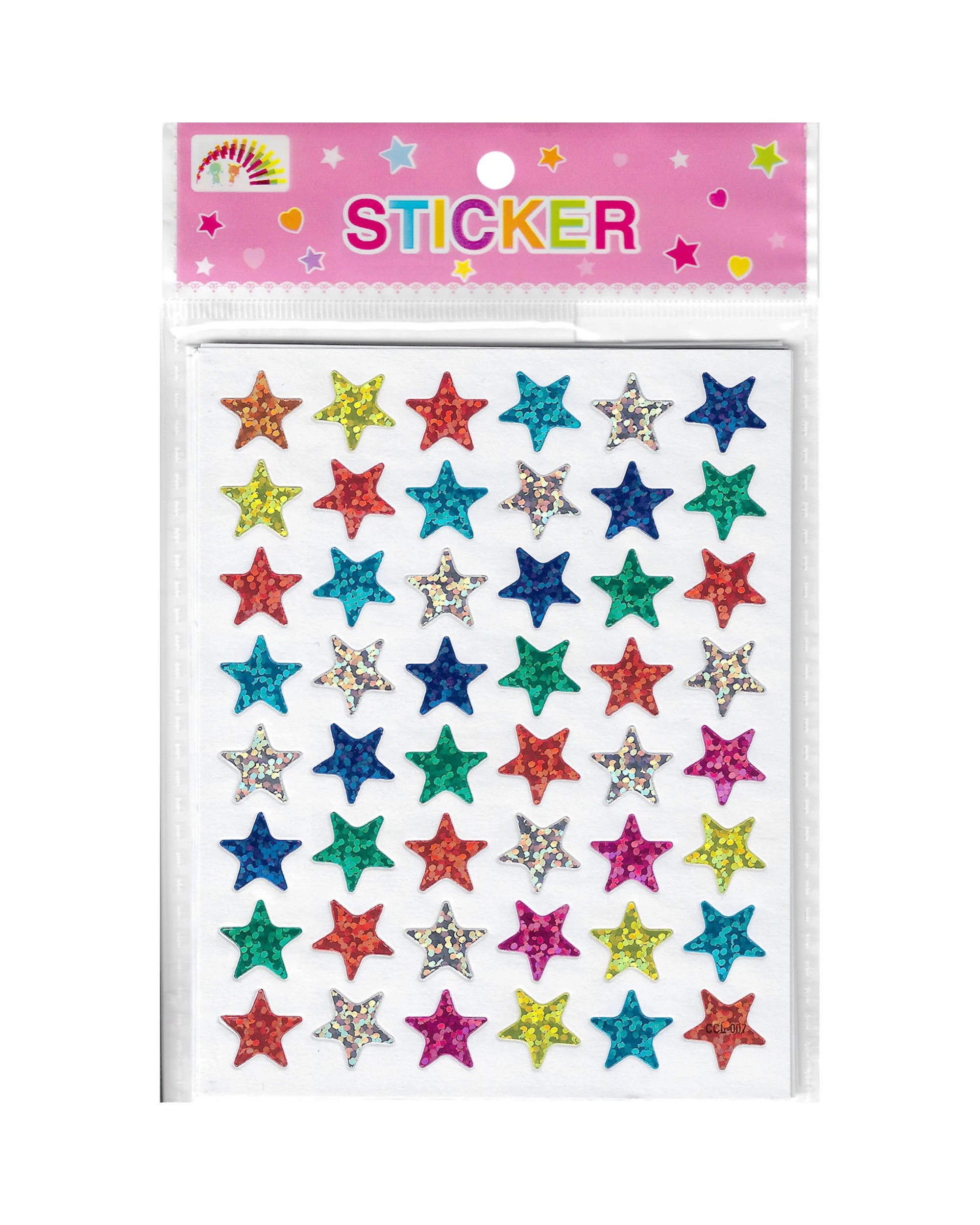 2 Party Maker Multi-Coloured Star Sticker 10 Sheets - Multi, 2 of 3
