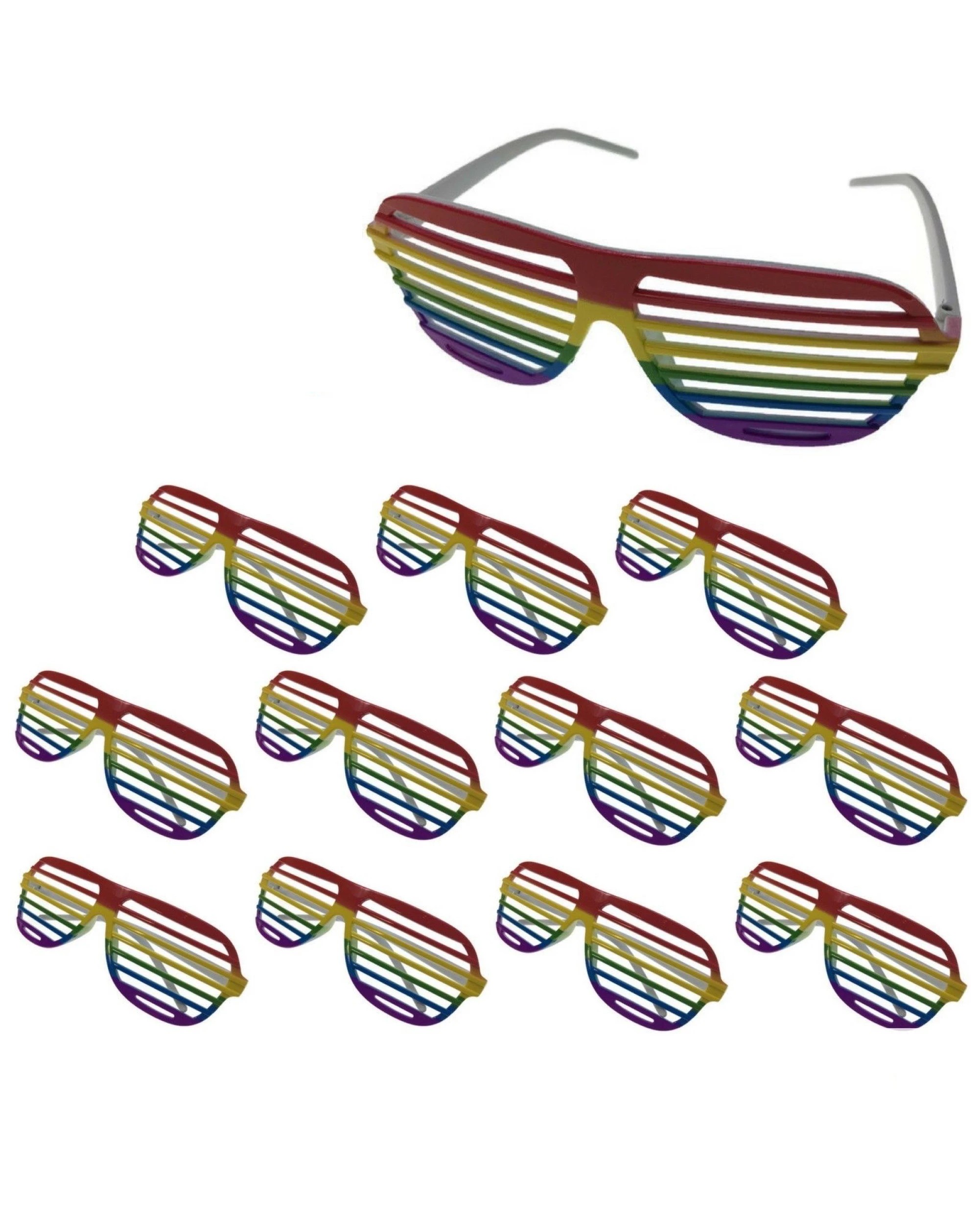 1 BR Costumes 12-Pack Rainbow Sunglasses for Mardi Gras and Pride Celebrations, 1 of 5