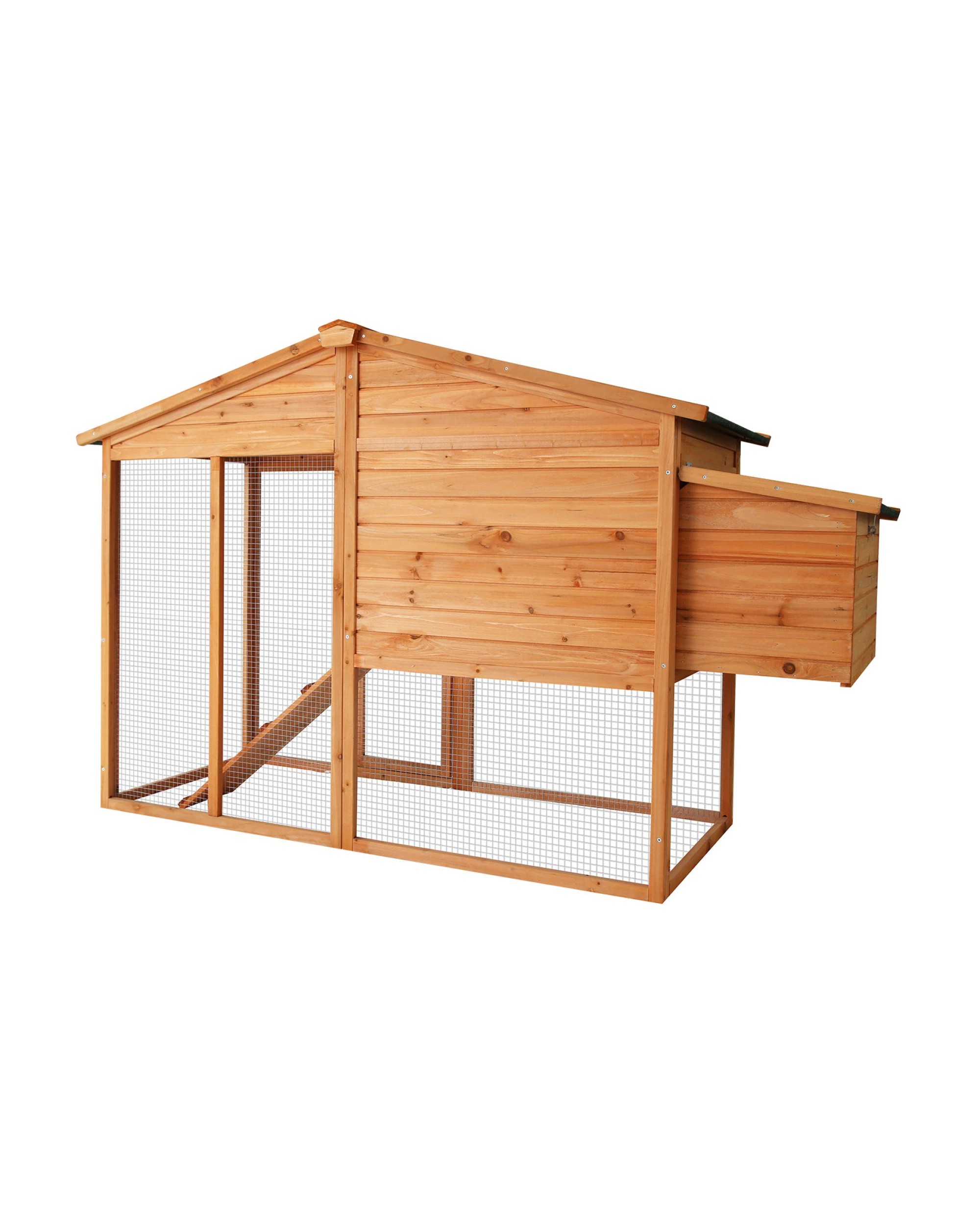5 Furtastic Large Chicken Coop and Rabbit Hutch With Ramp - Brown, 5 of 8