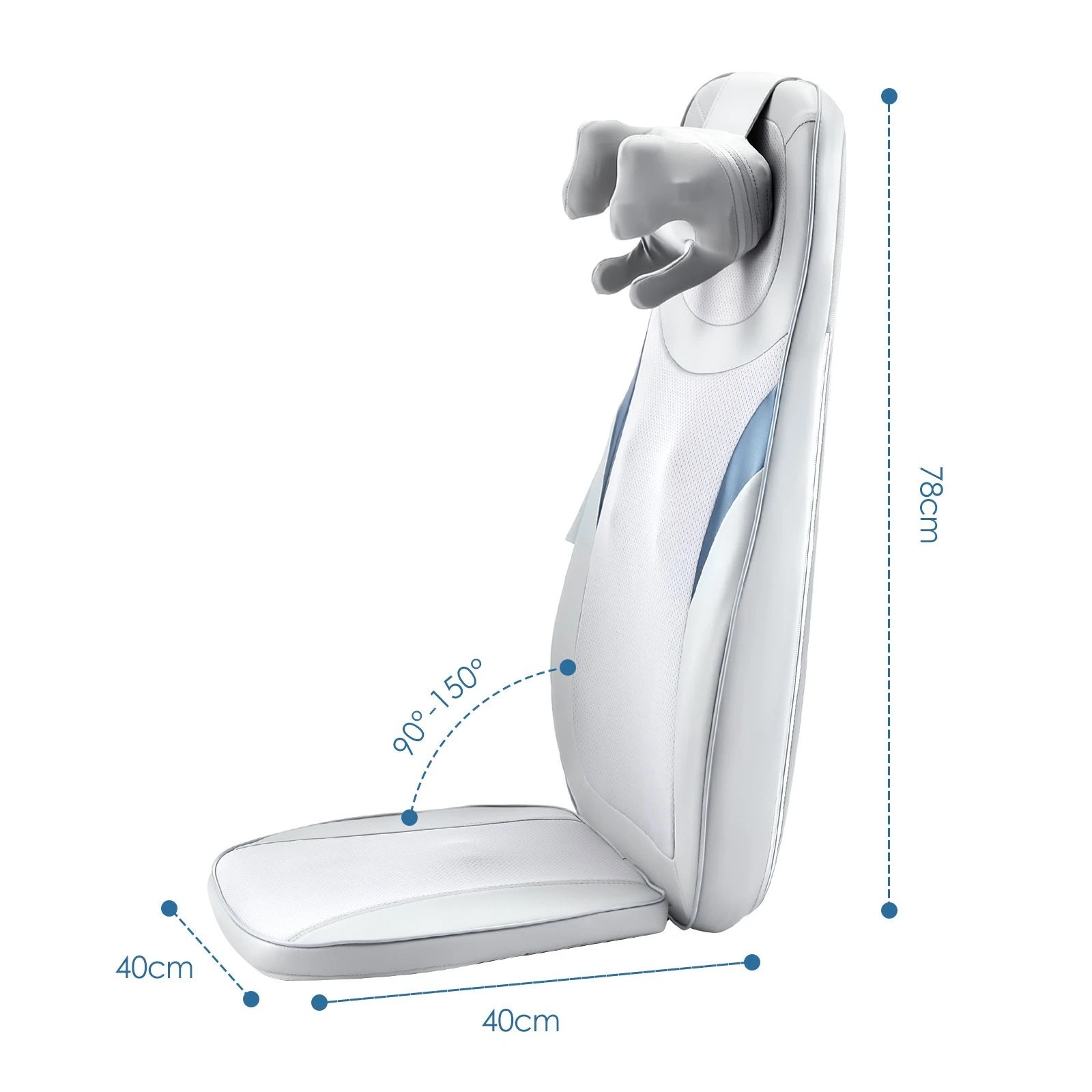 3 Ausway Massage Cushion Back Neck Shiatsu Massager Chair Pad Car Seat Heat Vibration Roller, 3 of 8