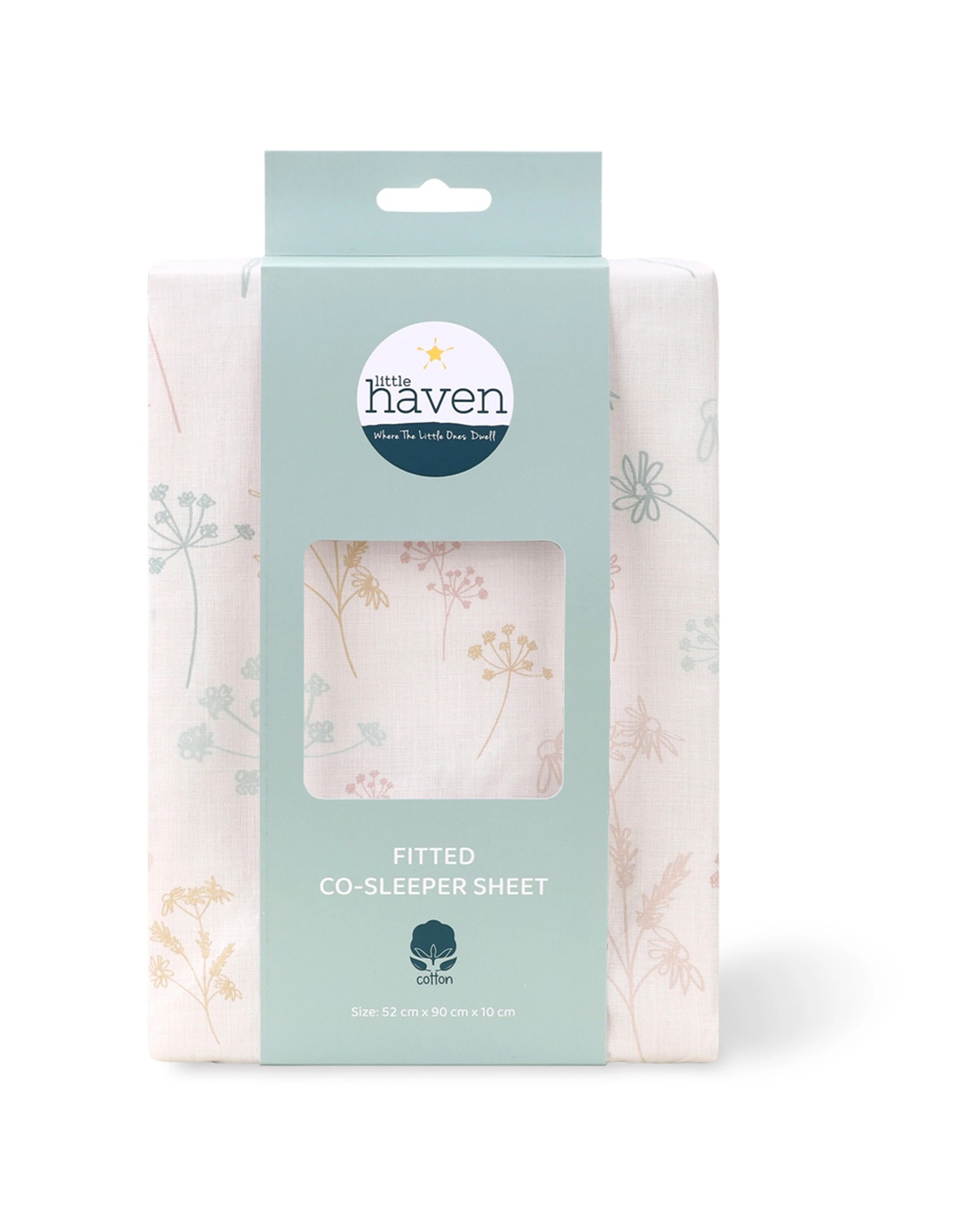 1 Little Haven Co-Sleeper Wild Flower Baby Bedding Sheet 100 Percent Cotton - Multi, 1 of 3