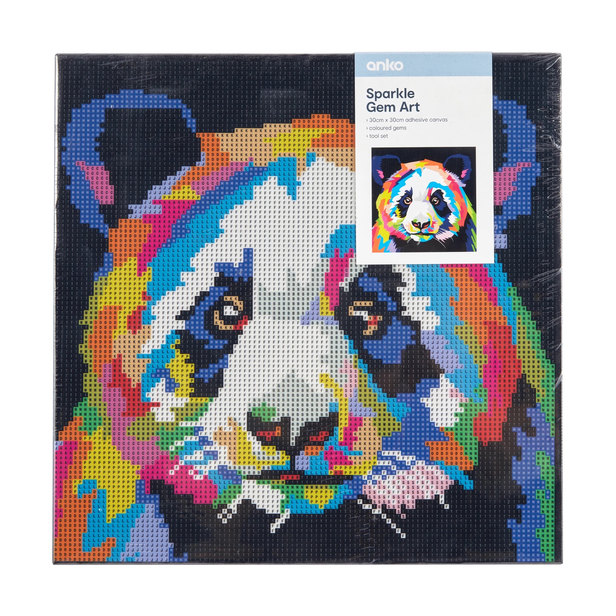 1 Sparkle Gem Art - Neon Panda, 1 of 2