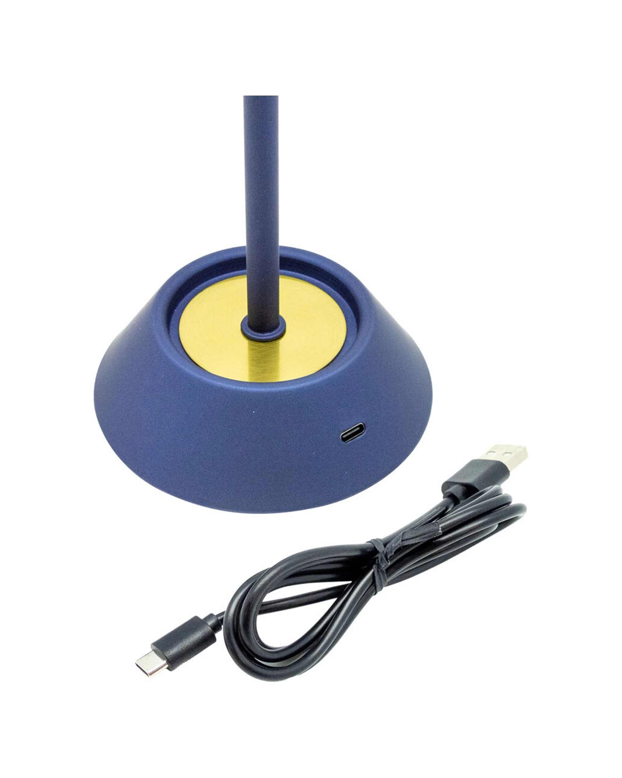 5 Boyle Rechargeable LED Table Lamp Cone Shade Adjustable Lighting Matte - Blue, 5 of 8