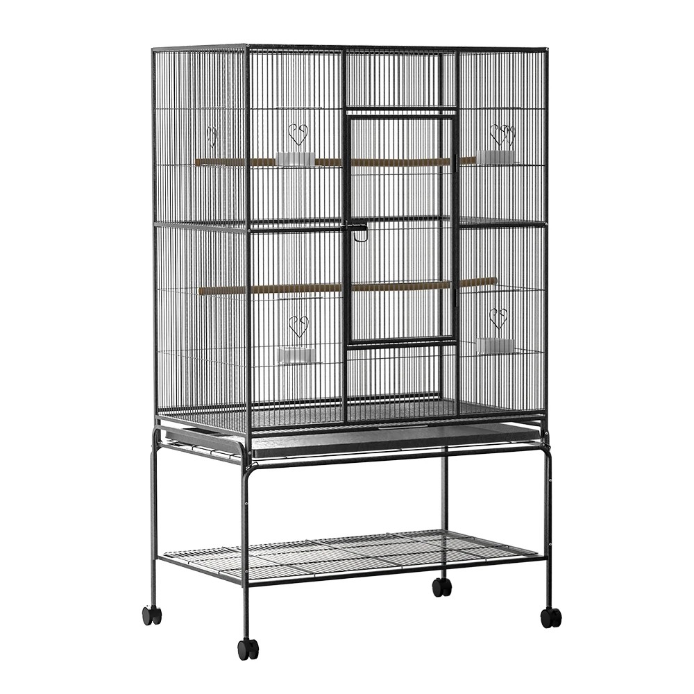 1 i.Pet Bird Cage 138cm Large Aviary - Black, 1 of 8