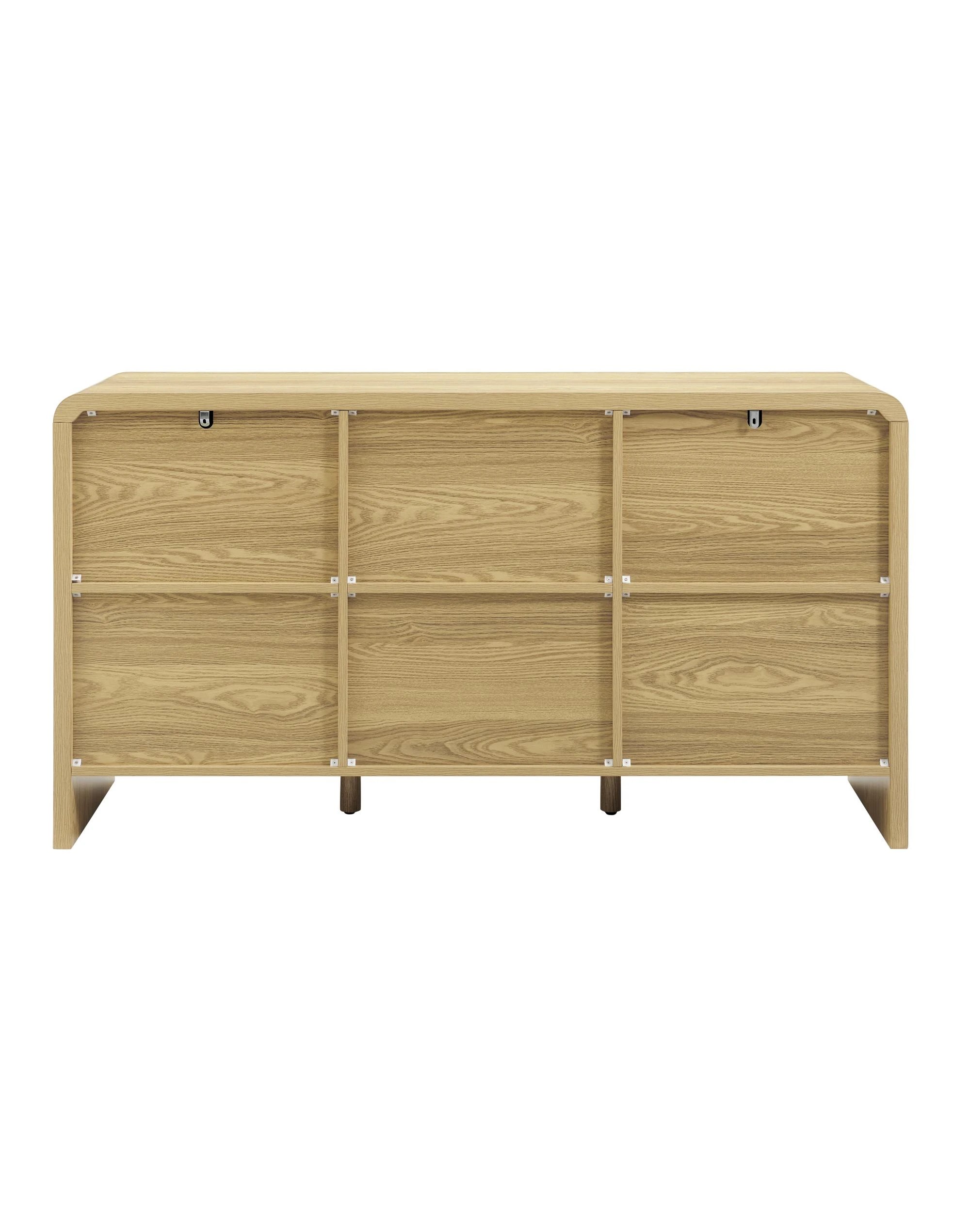 5 Kodu 140cm Curve Buffet Sideboard Cabinet 3 Doors Oak Look - Natural, 5 of 10