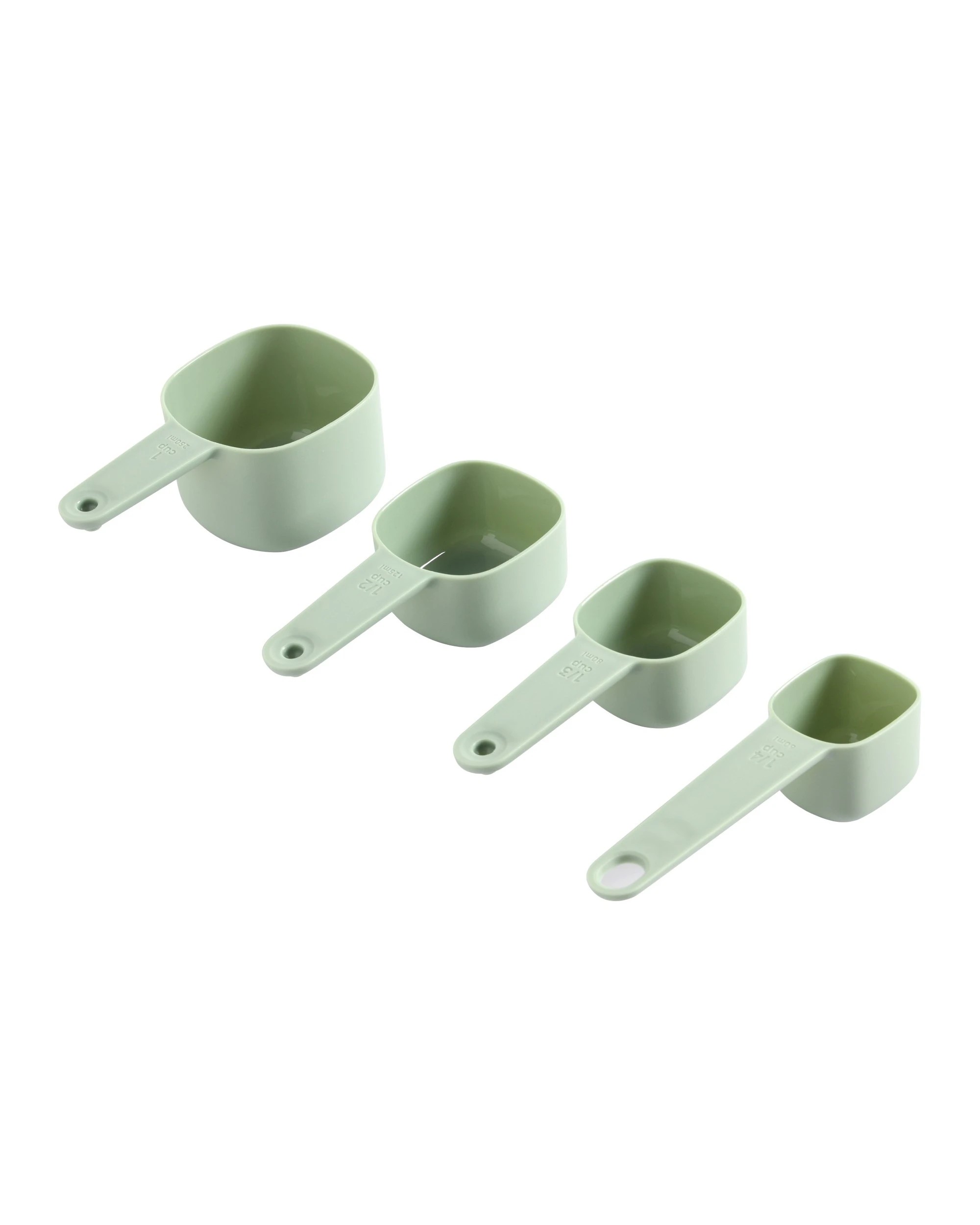 4 Gourmet Kitchen Modern Nesting Measuring Cup Set 4pc 16.6x7.6x7.5cm - Green, 4 of 10