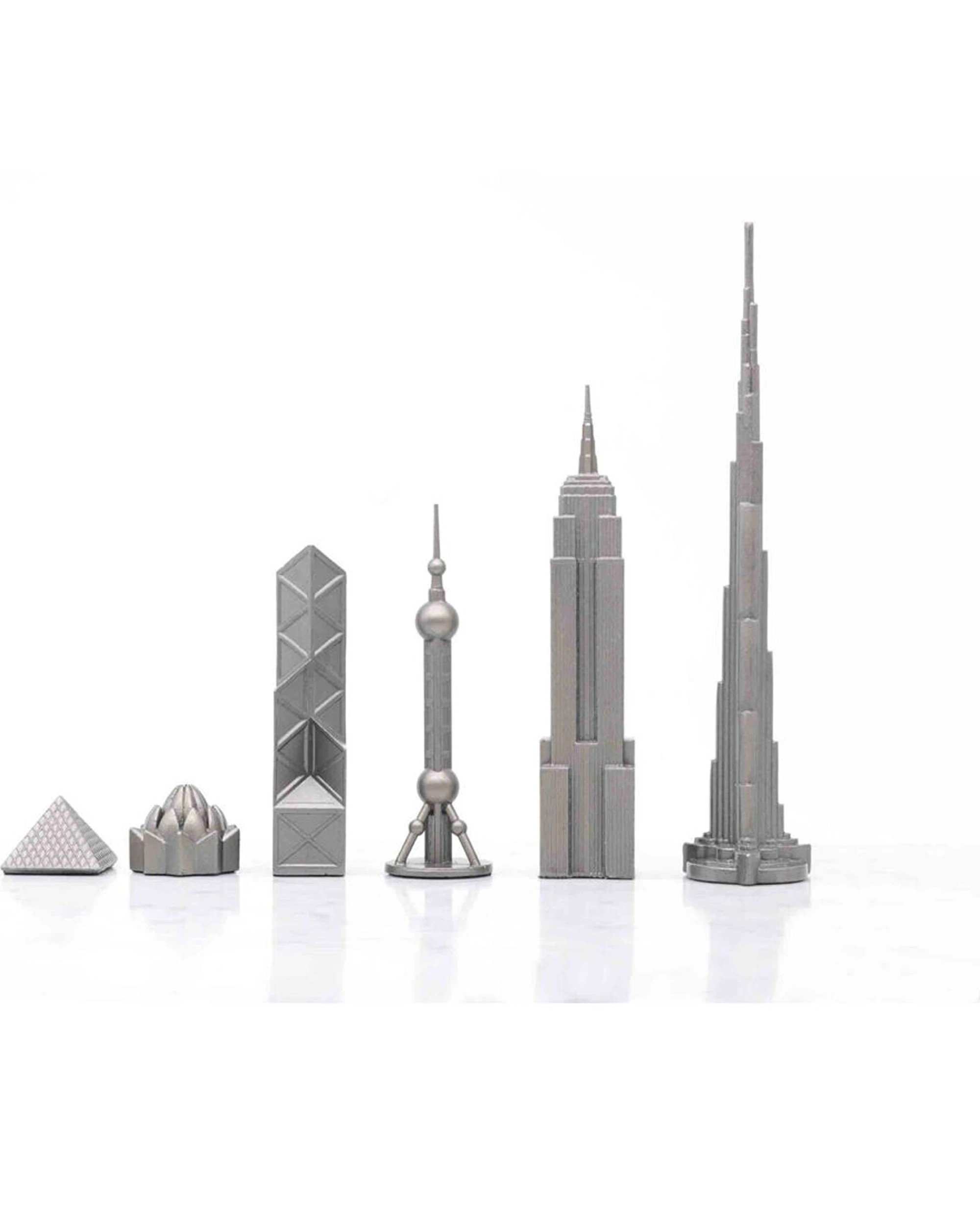 4 Skyline Chess 33pc World Icons Edition Wood Grid Board Chess Set - Multi, 4 of 5