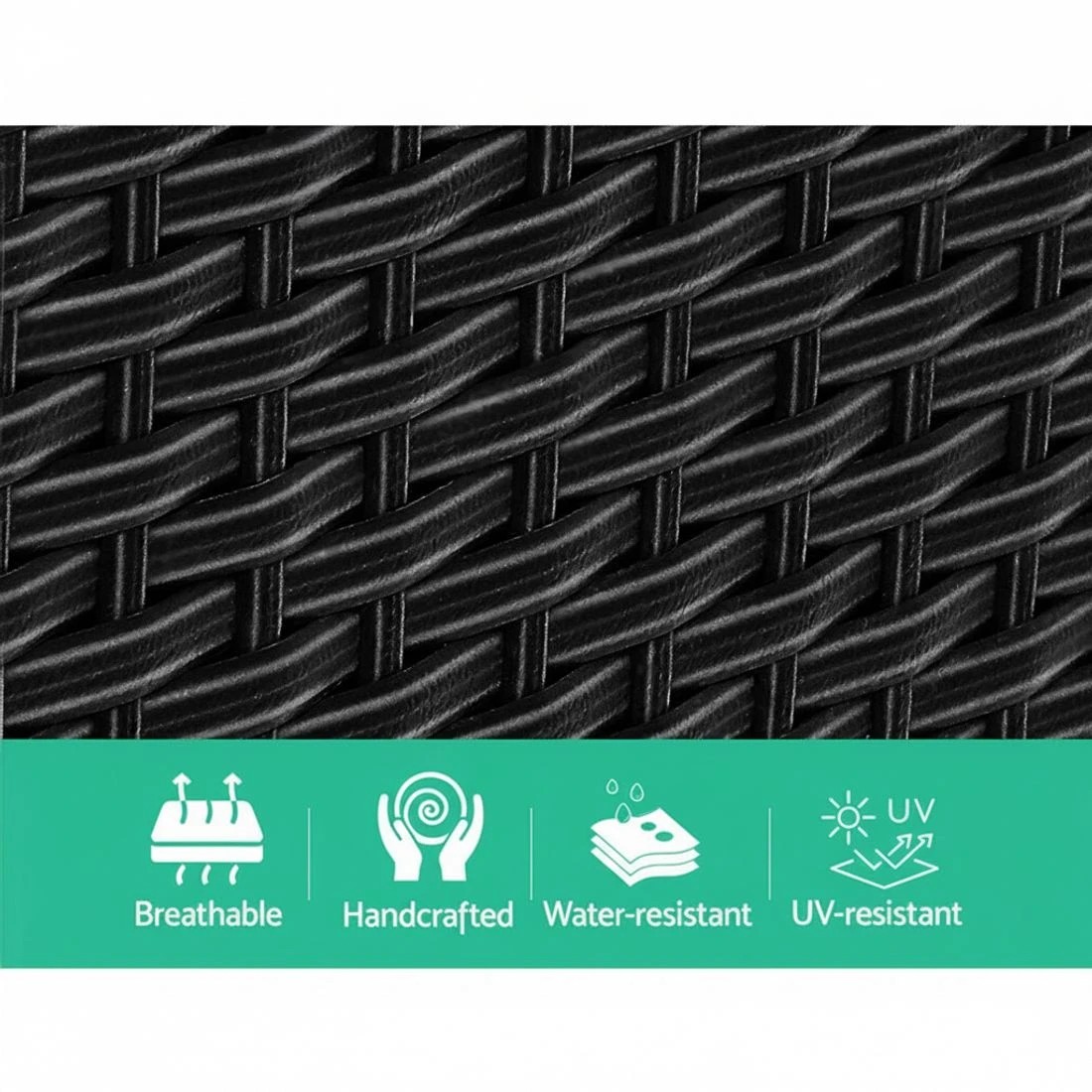 6 Gardeon Outdoor Furniture Wicker Chairs Table Setting Birstro Set Patio - Black, 6 of 8