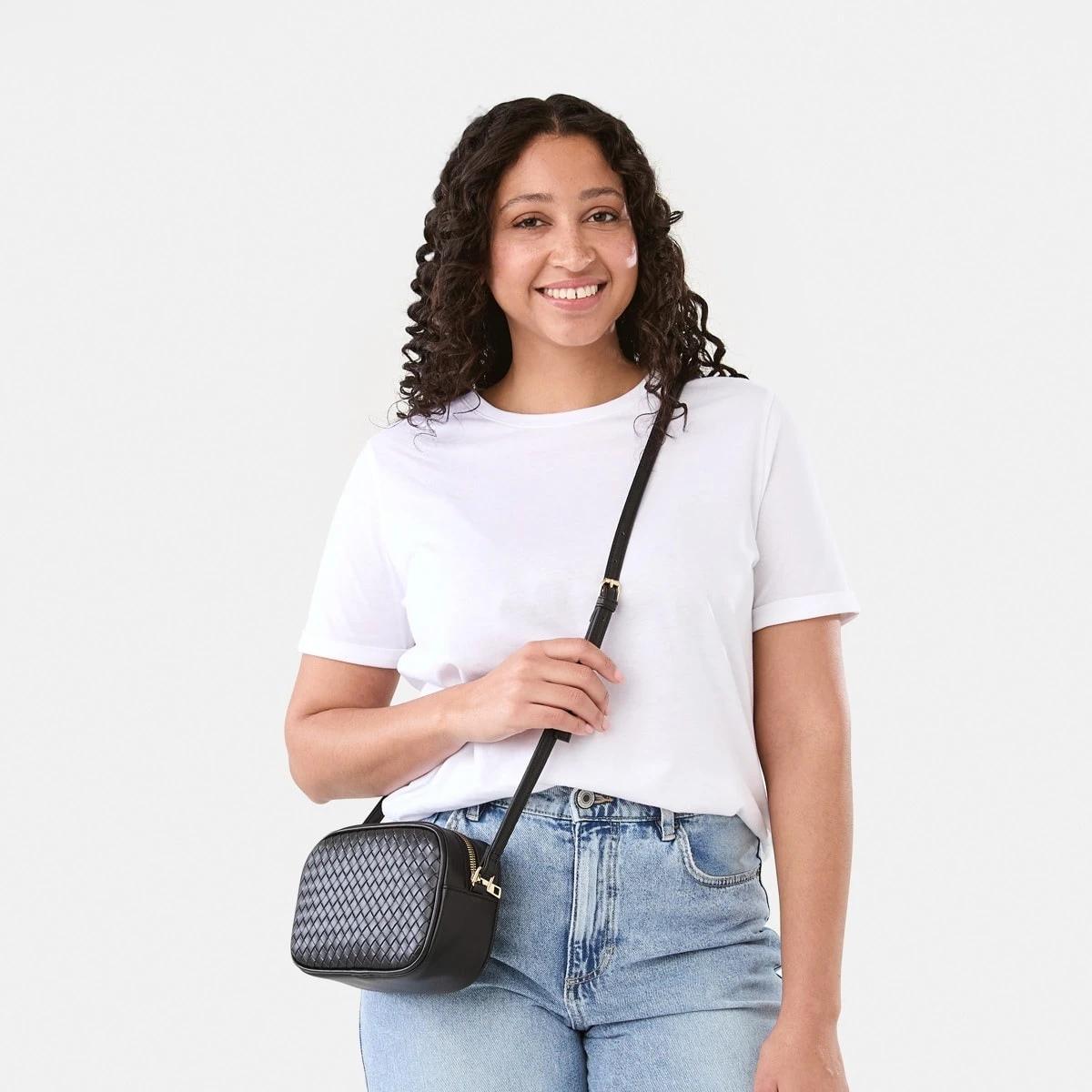 5 Woven Crossbody Bag BLACK, 5 of 5