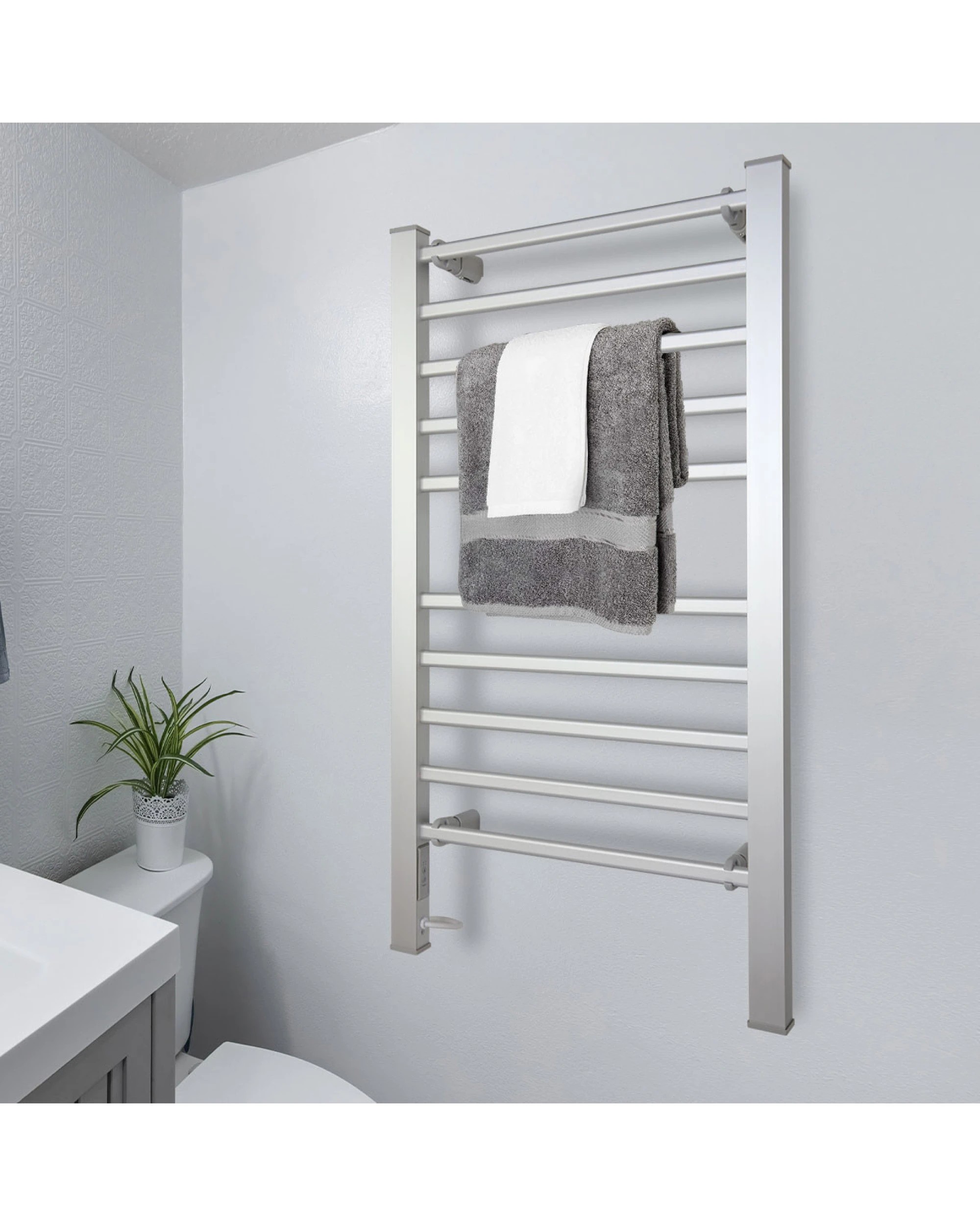 5 Pronti Heated Towel Rack Electric Towel Rails 160watt With Timer, 5 of 6