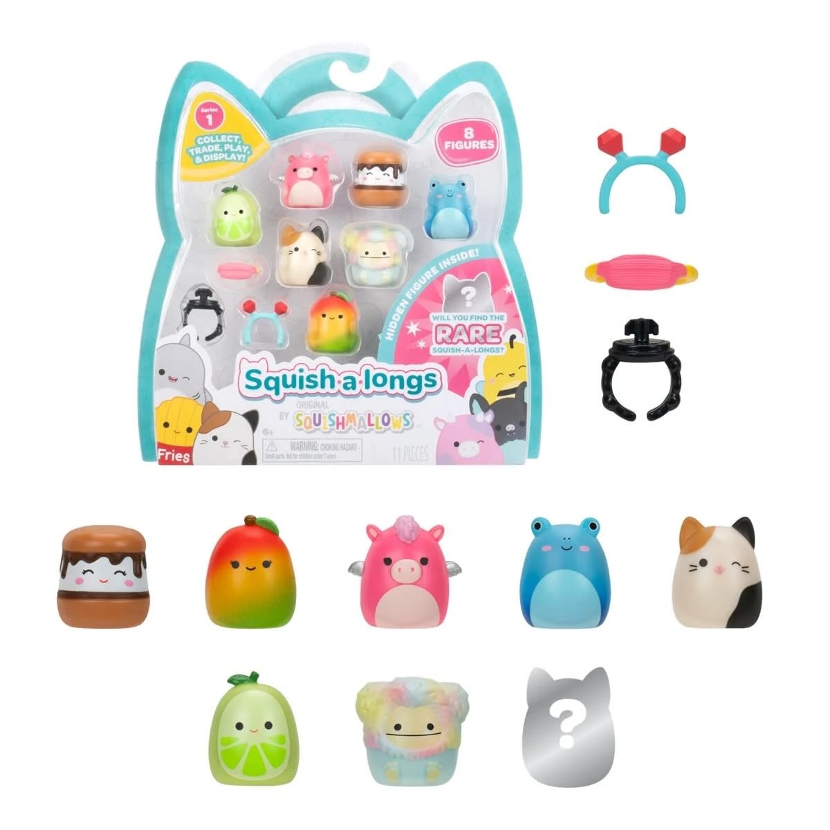 4 11 Piece The Original Squishmallows Squish-a-Longs Toys - Assorted, 4 of 4