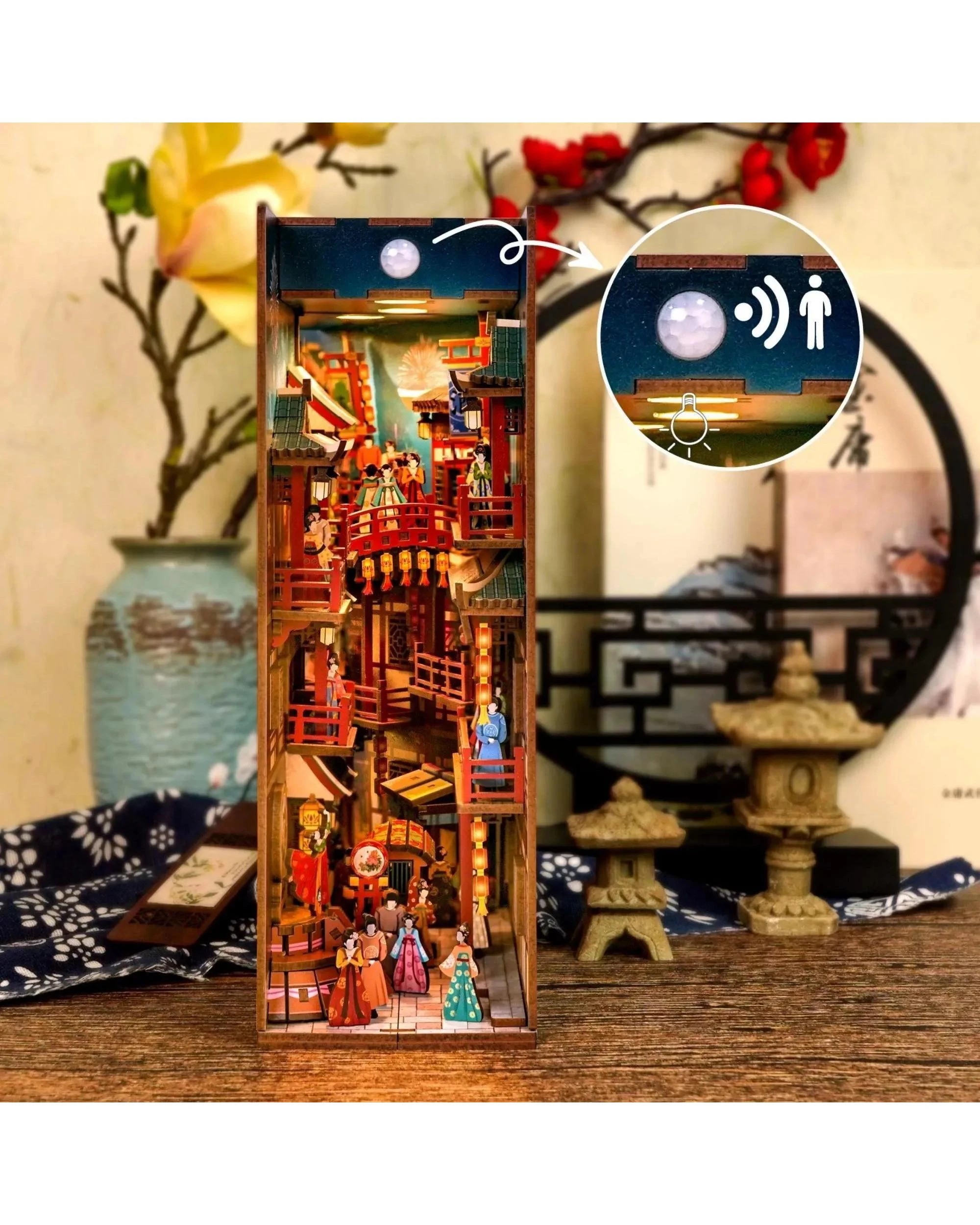 3 Tonecheer 3D Wooden Puzzle DIY Book Nook Kit - The Banquet of Tang Dynasty, 3 of 9