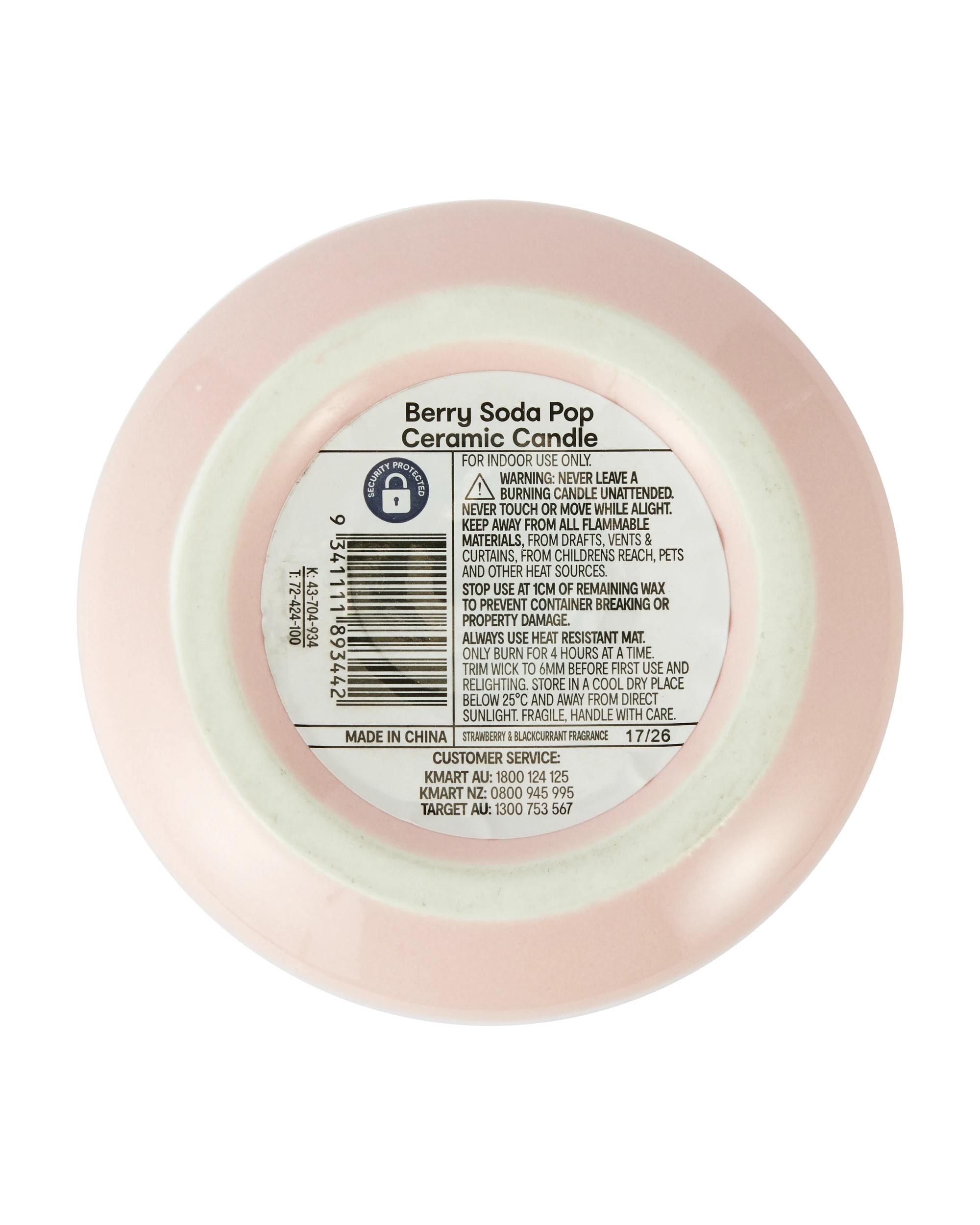 6 Berry Soda Pop Ceramic Candle, 6 of 6