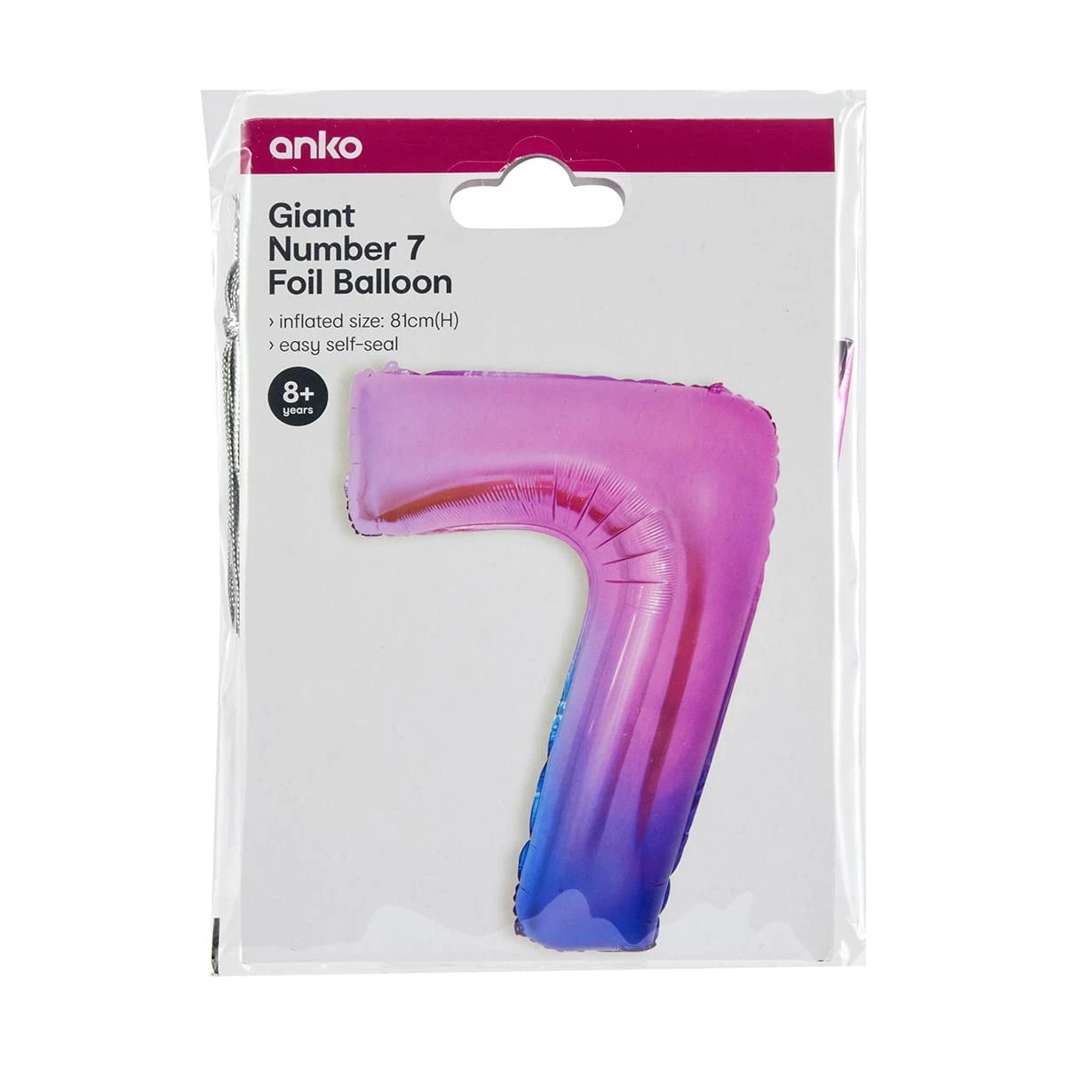 4 Giant Number 7 Foil Balloon, 4 of 4