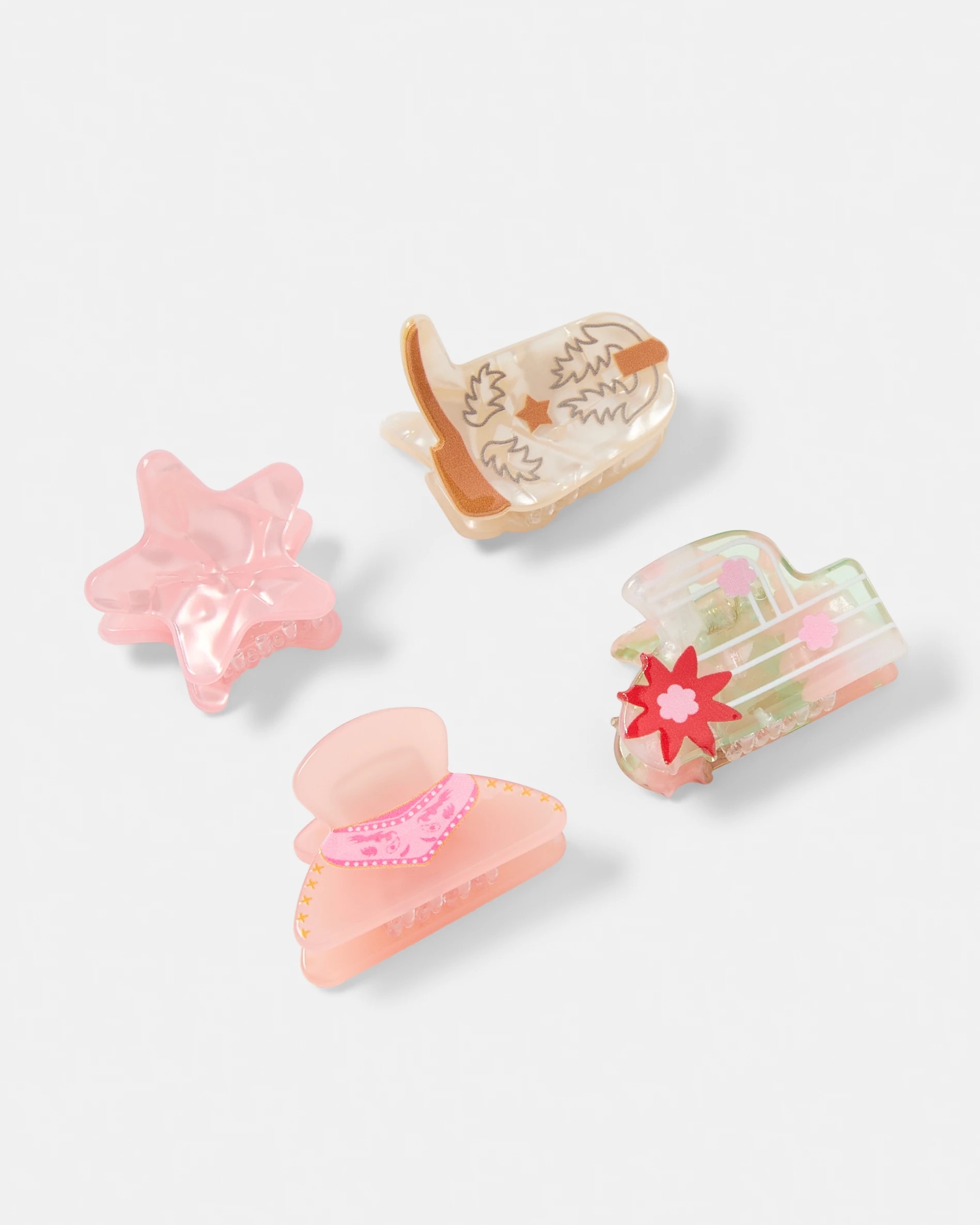 2 4 Pack Mini Rodeo Claw Hair Clip, 2 of 4