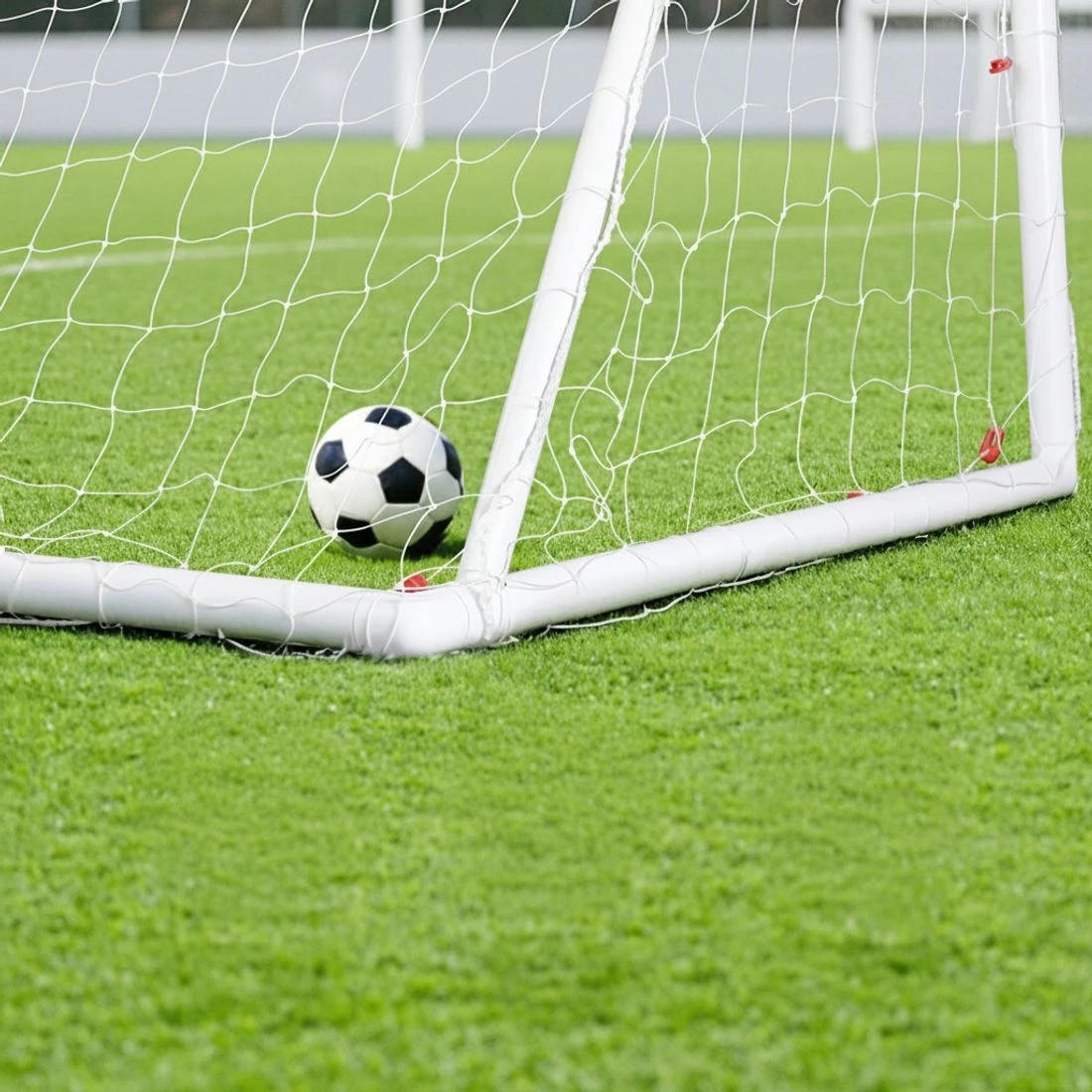 4 Everfit 8FT Soccer Football Goal Net UPVC Frame with PE Mesh Weatherproof Portable Goals for Backyard Training - White, 4 of 6