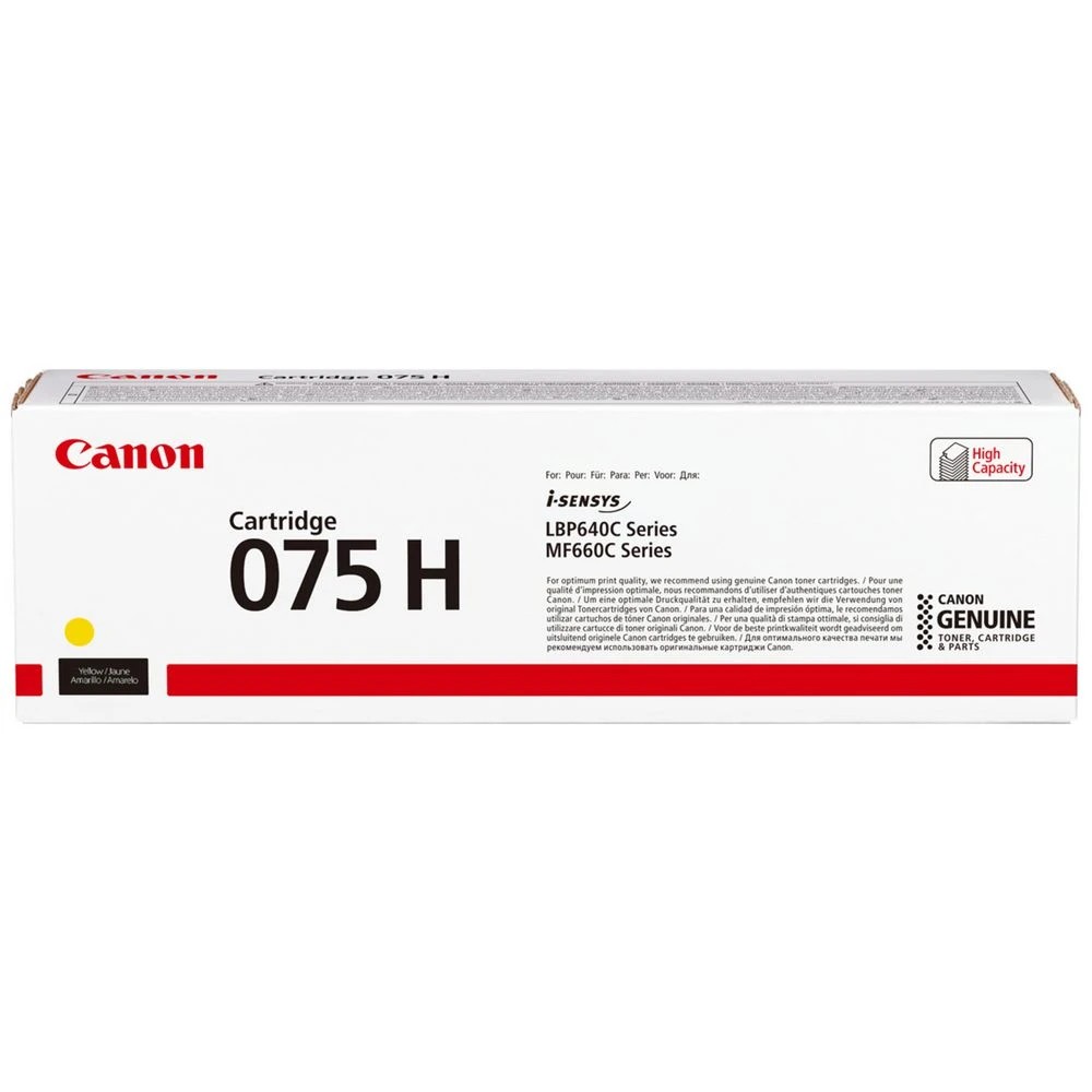 1 Canon 075HC High Capacity Toner Cartridge Yellow, 1 of 2