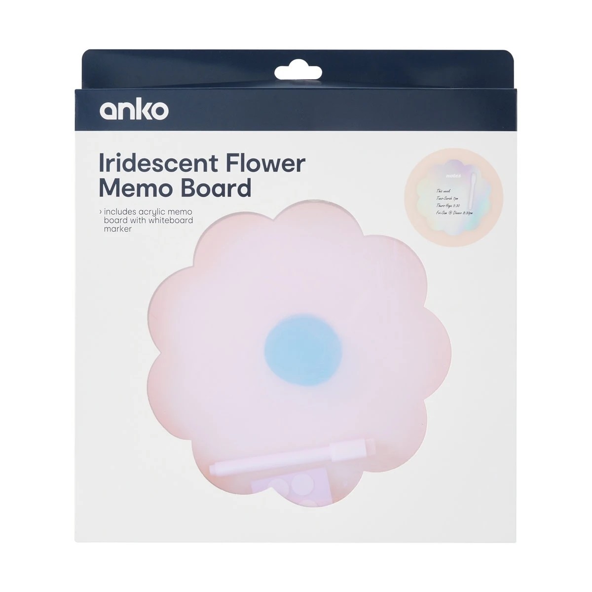 5 Iridescent Flower Memo Board, 5 of 5