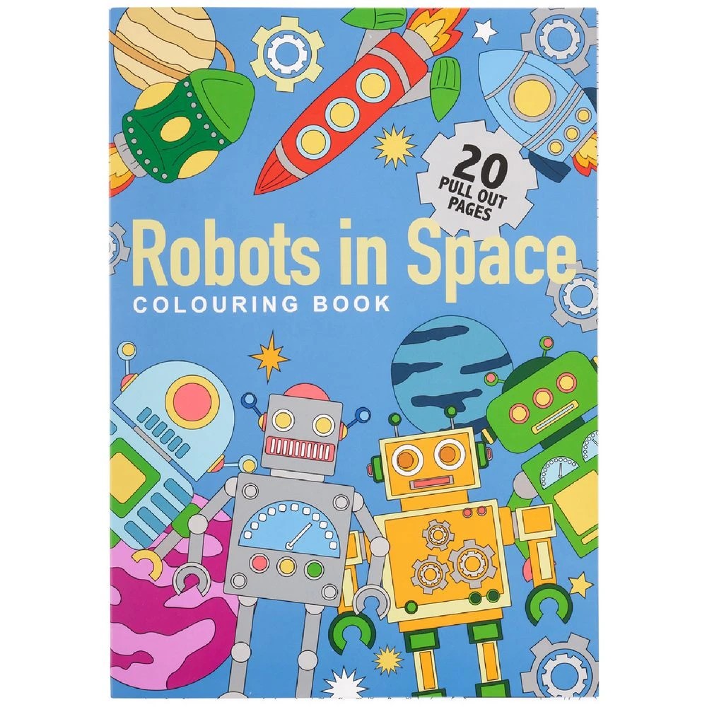 1 Studymate A4 Colouring Book Robots In Space, 1 of 3