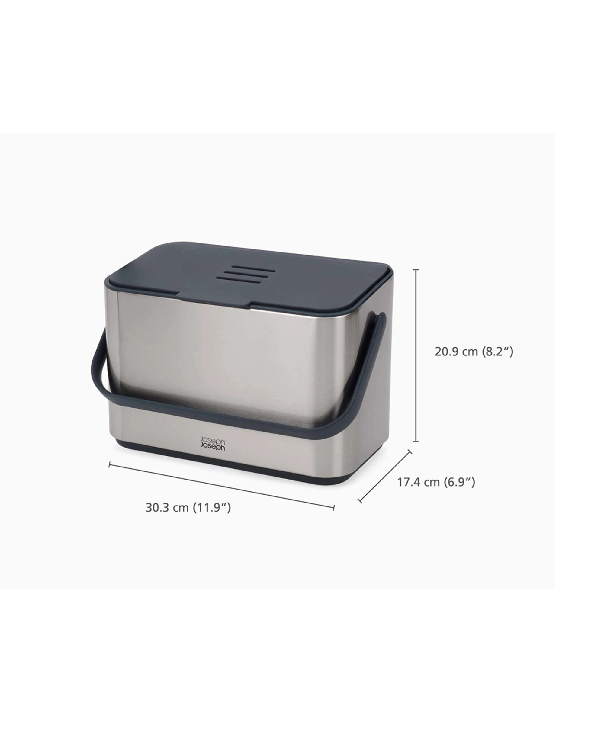 7 Joseph Joseph Collect 4L Food Waste Caddy Removable Bucket Ventilated Lid - Silver, 7 of 7