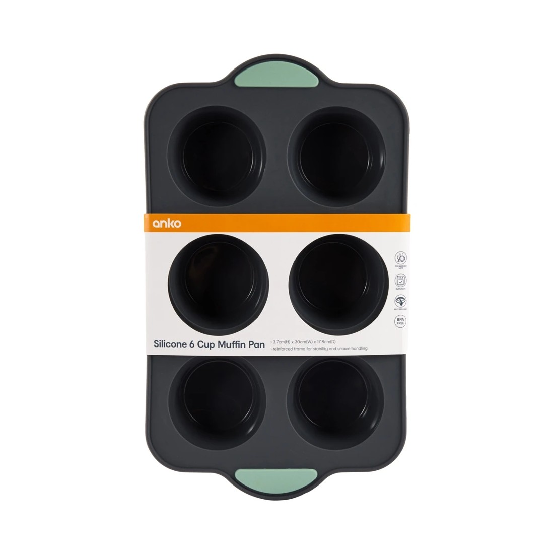 3 Silicone 6 Cup Muffin Pan, 3 of 3