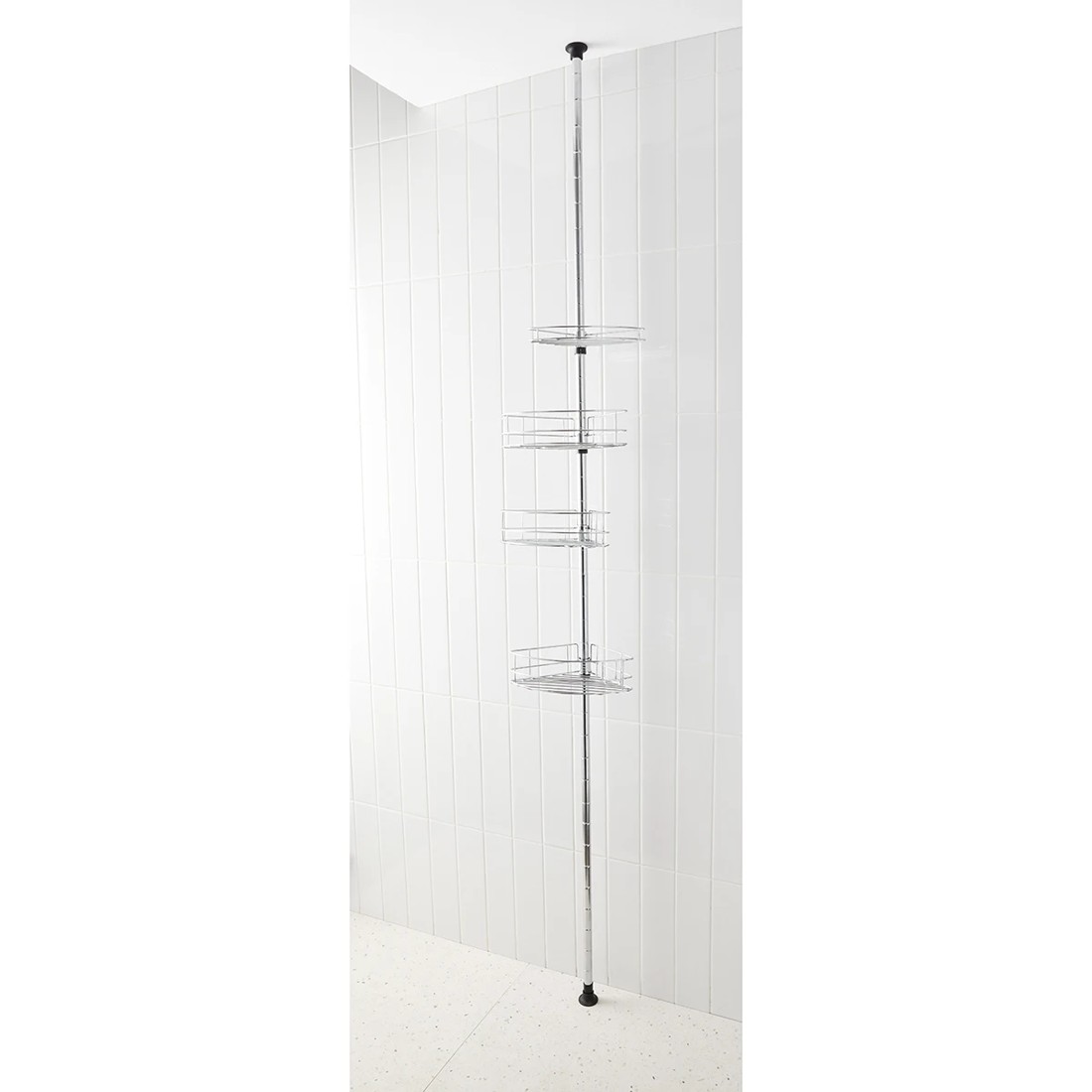3 Telescopic Shower Caddy - Silver Look, 3 of 8