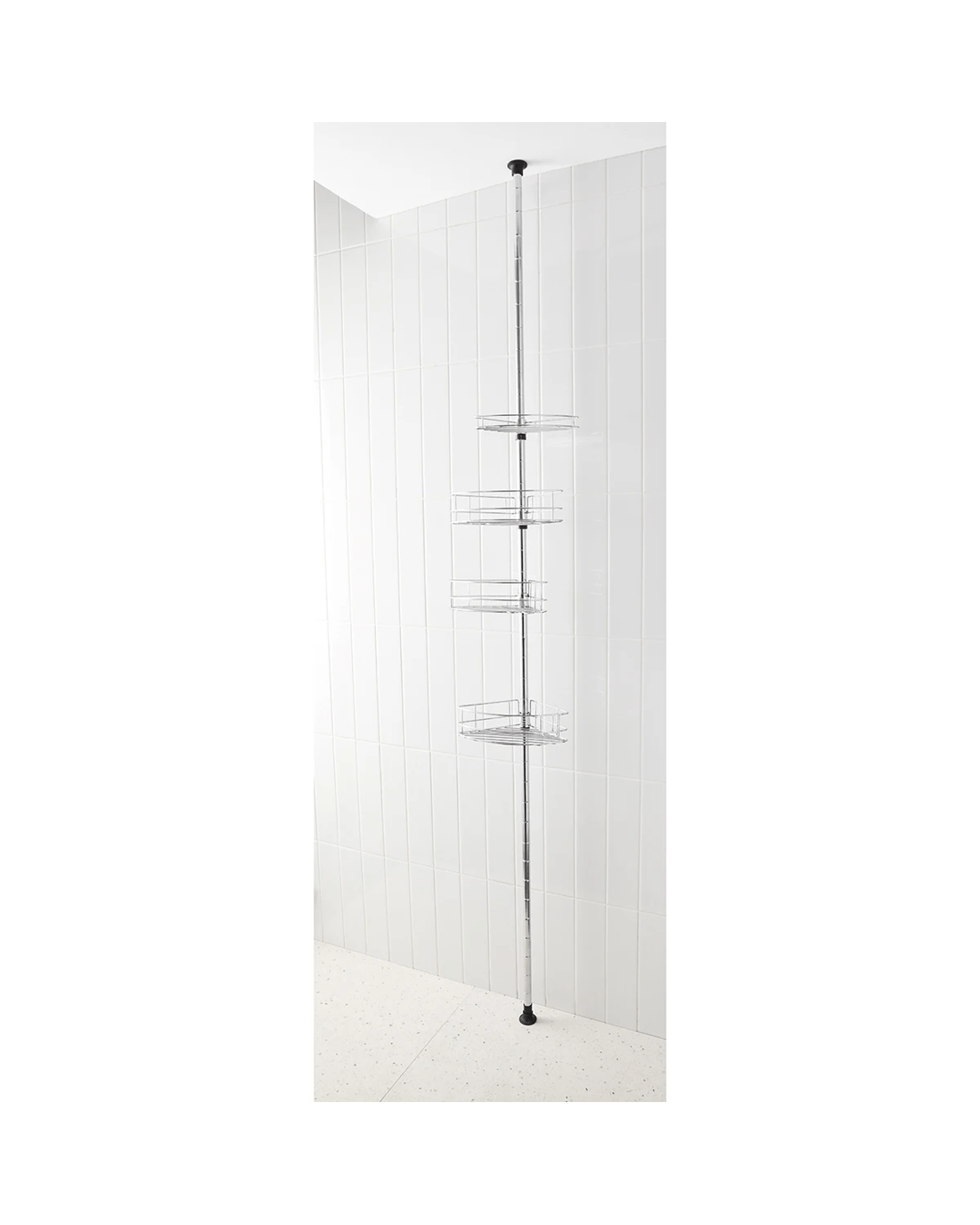 3 Telescopic Shower Caddy - Silver Look, 3 of 8
