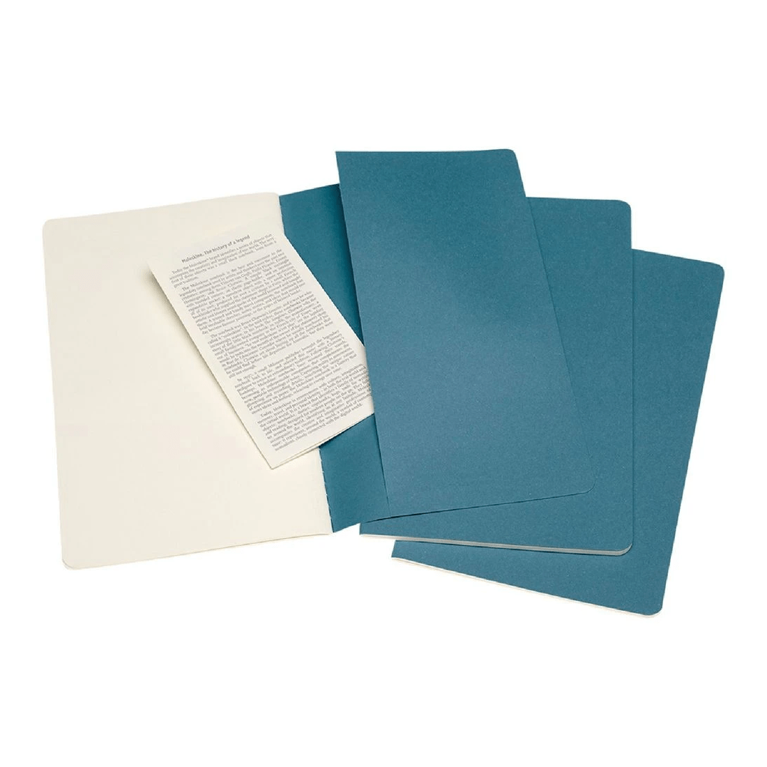 5 Moleskine Cahier Plain Notebook Blue 3 Pack, 5 of 5