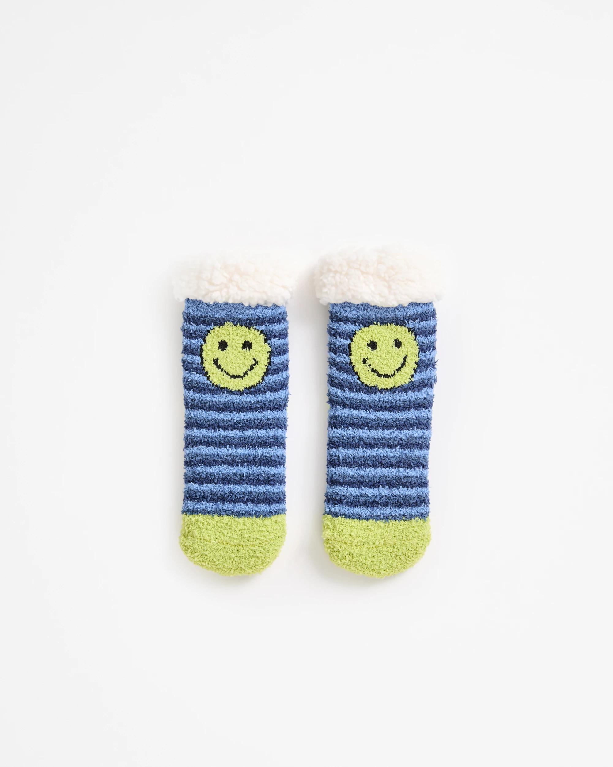 1 Maxx Boys Home Socks HAPPY FACE, 1 of 4