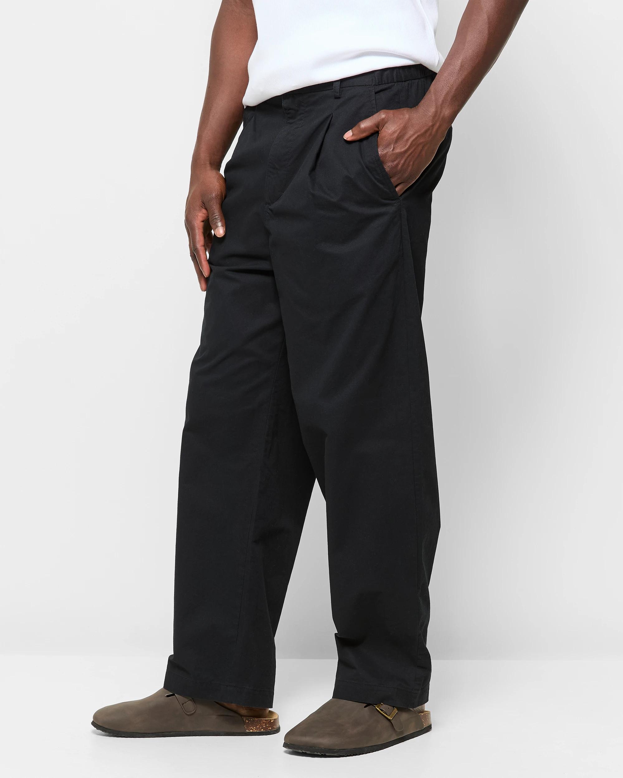 3 Cotton Loose Fit Pants - Commons BLACK, 3 of 7